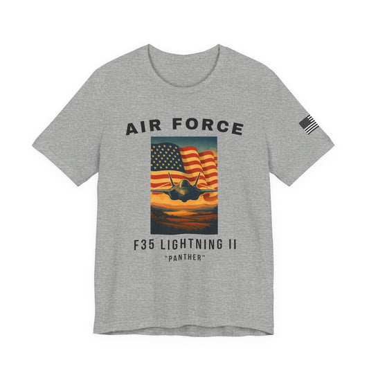 Air Force F35 Lightning II Tee, Unisex Graphic Shirt, Military Pride Apparel