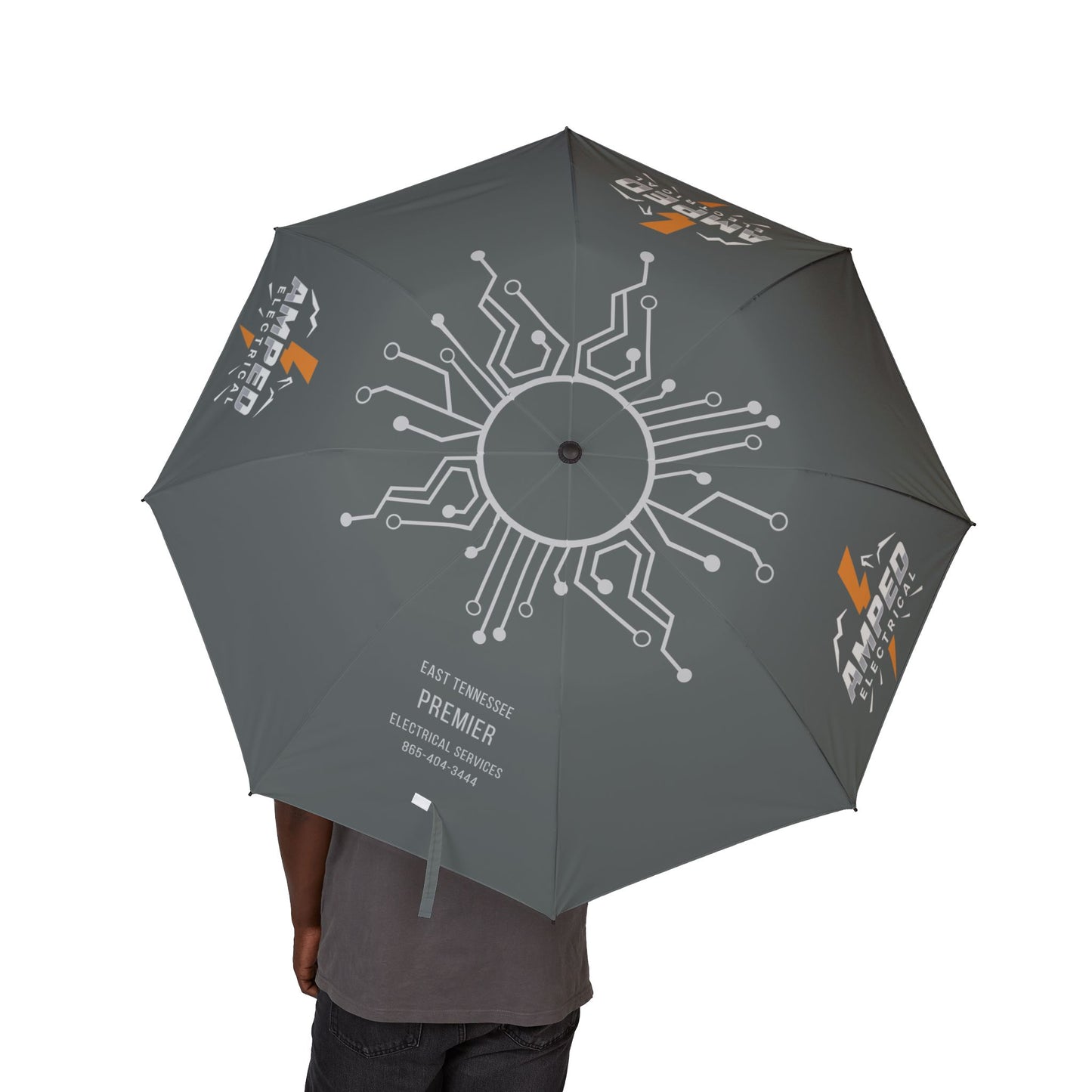 AMPED ELECTRICAL Tech-Inspired Foldable Umbrella