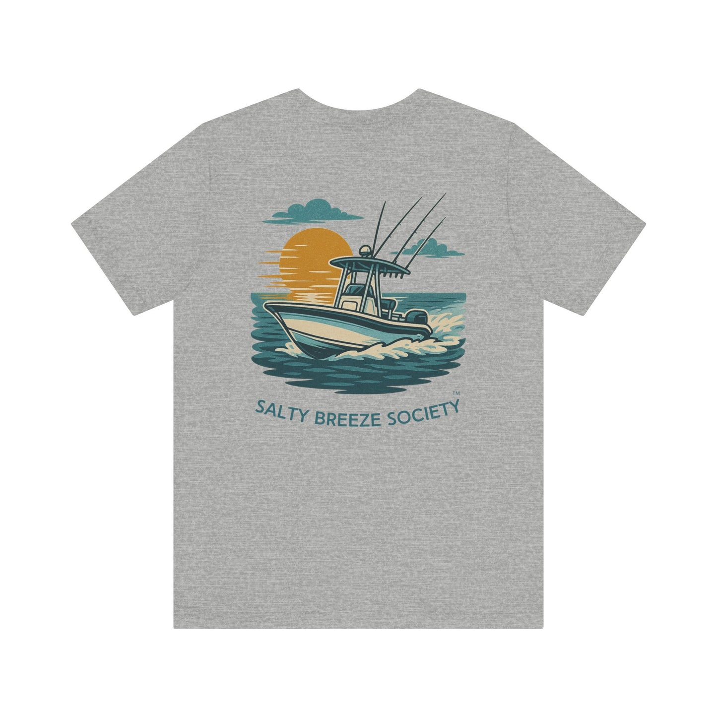 Salty Breeze Society Tee, Center Console Sunset T-Shirt, Summer Vibes Shirt