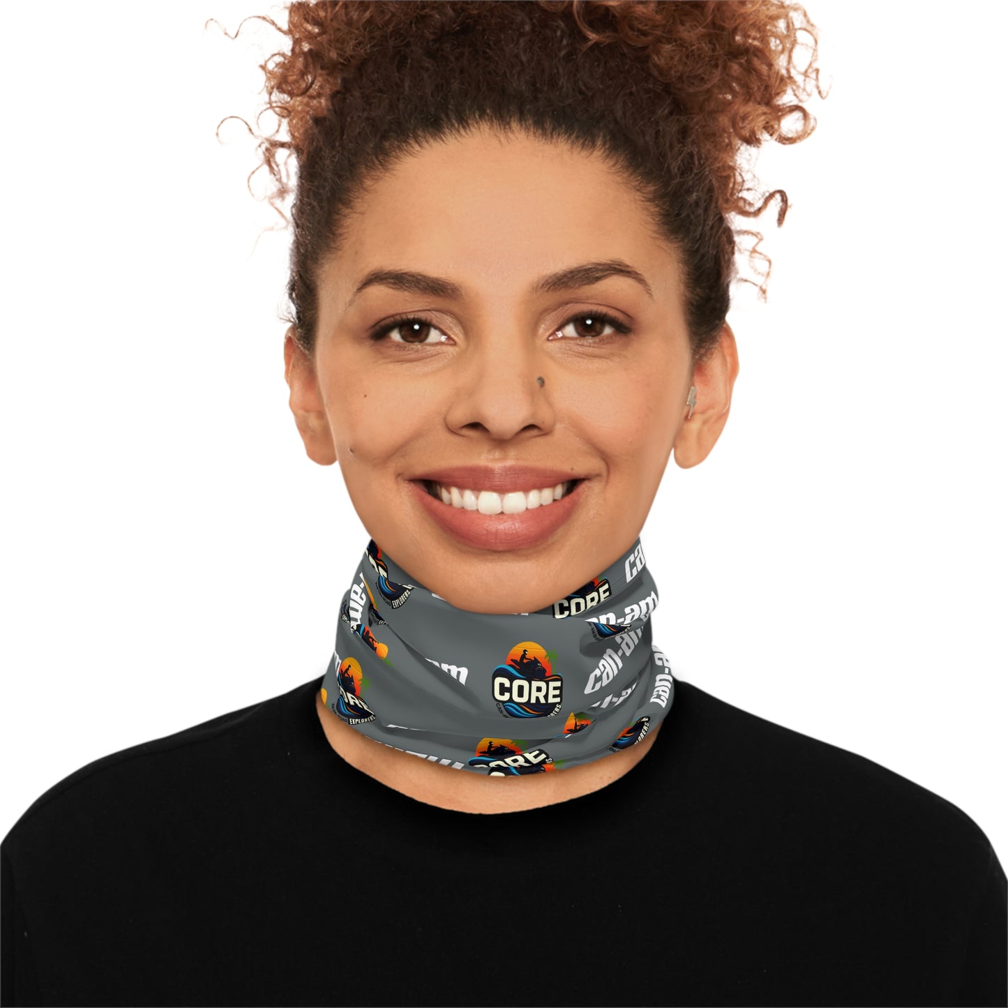 Can-Am CORE Branded Winter Neck Gaiter with Drawstring — Windproof Cold-Weather Face Mask