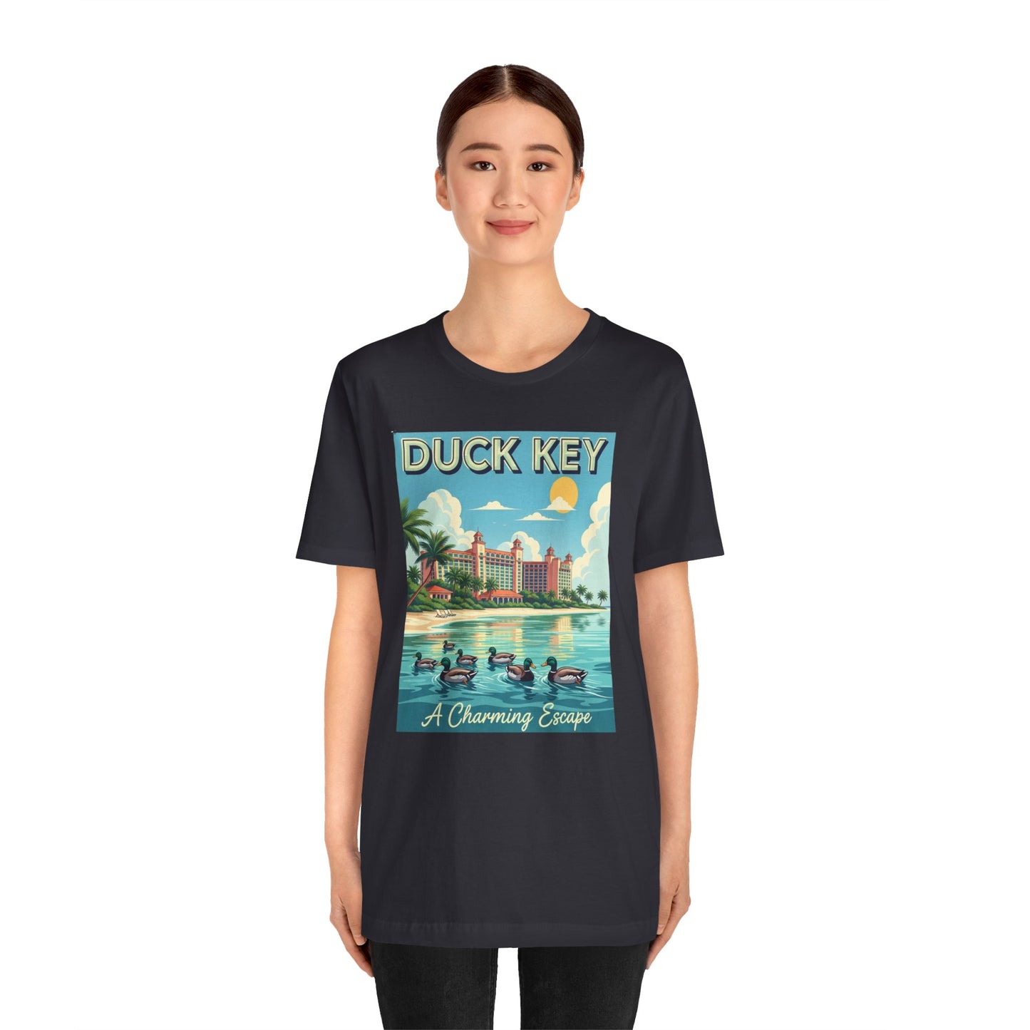 FLORIDA KEYS COLLECTION Vintage Duck Key Escape Tee, Relaxed Summer Vibe Shirt, Travel Themed Unisex Tee