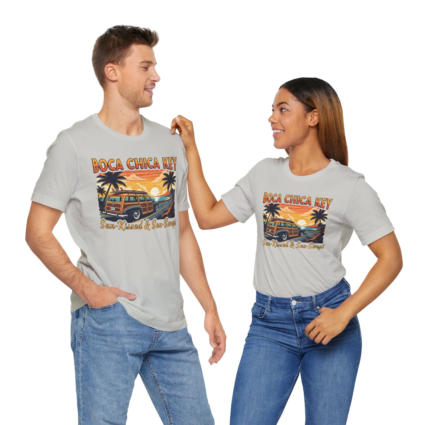FLORIDA KEYS COLLECTION Boca Chica Key Vintage Tee - Sun-Kissed & Sea-Swept, Unisex Summer Shirt