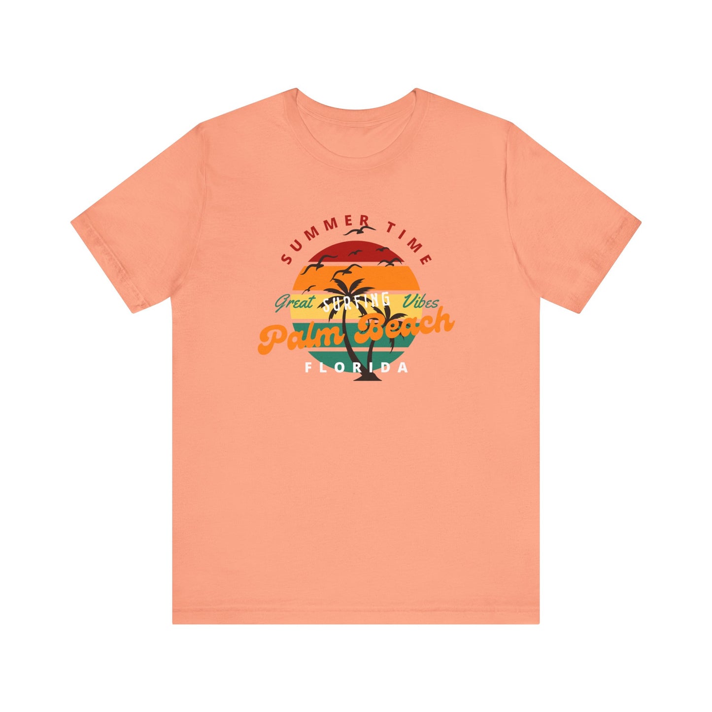 Summer Vibe Palm Beach Tee - Unisex Jersey Short Sleeve T-Shirt
