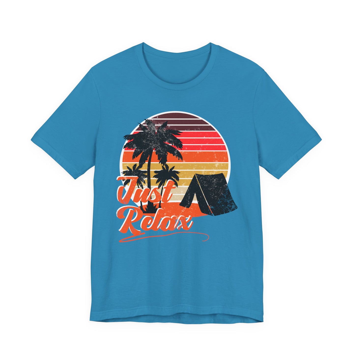 Retro Camping Graphic Tee - 'Just Relax' Unisex Short Sleeve Shirt