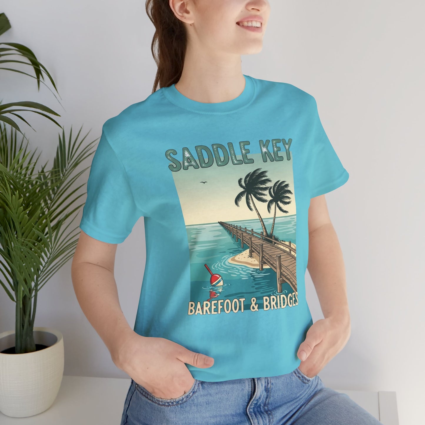 FLORIDA KEYS COLLECTION Retro Saddle Key Tee - Unisex Short Sleeve Shirt