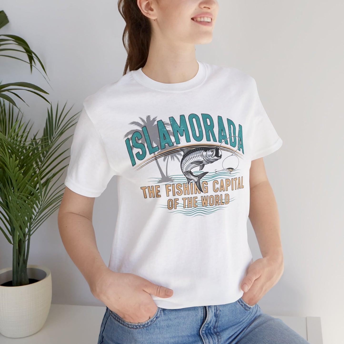 FLORIDA KEYS COLLECTION Islamorada Fishing Capital Tee, Unisex Fishing Shirt, Casual Beach Wear, Summer Vacation Top, Gift for Anglers
