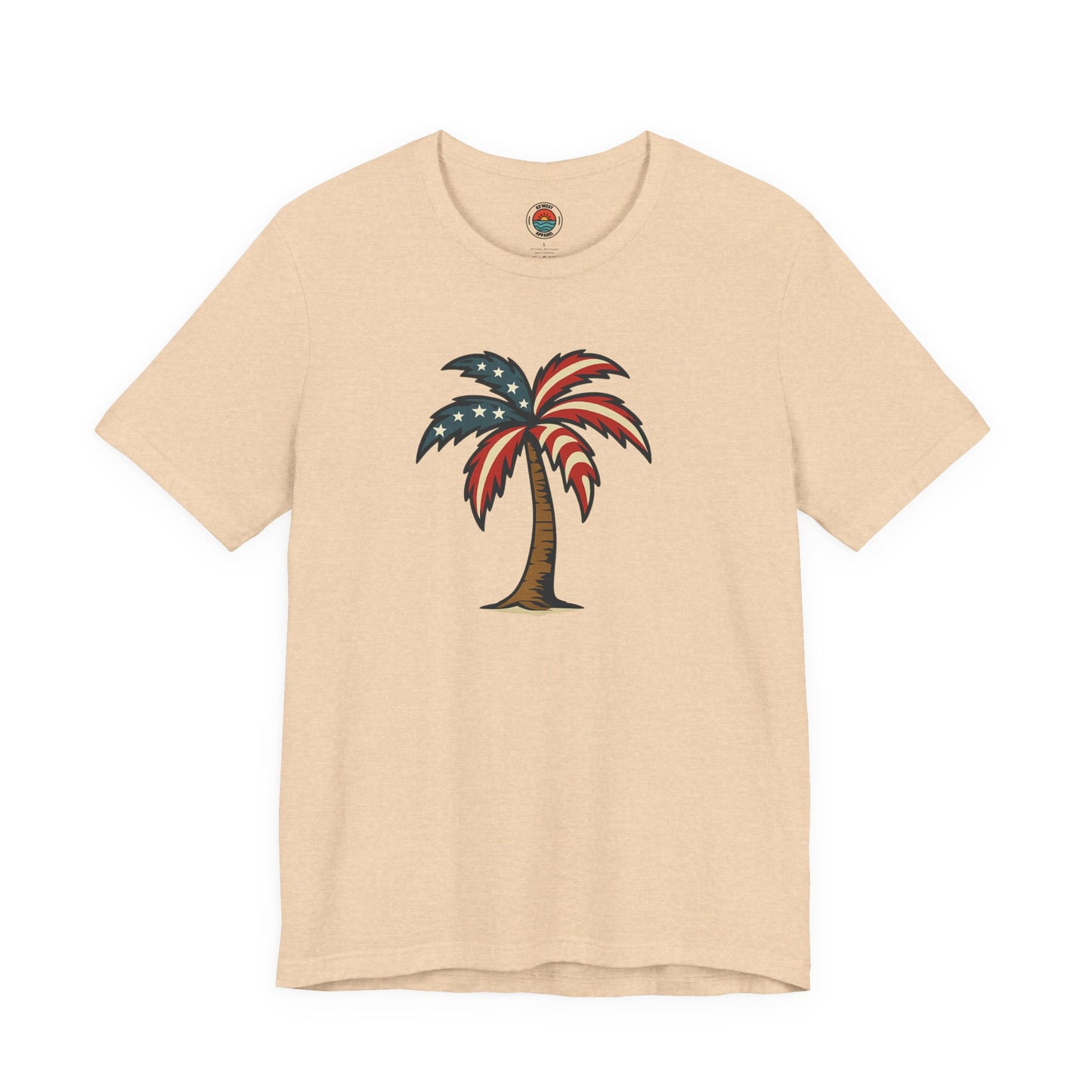 Patriotic Palm Tree Tee, Summer Shirt, Unisex Graphic Tee