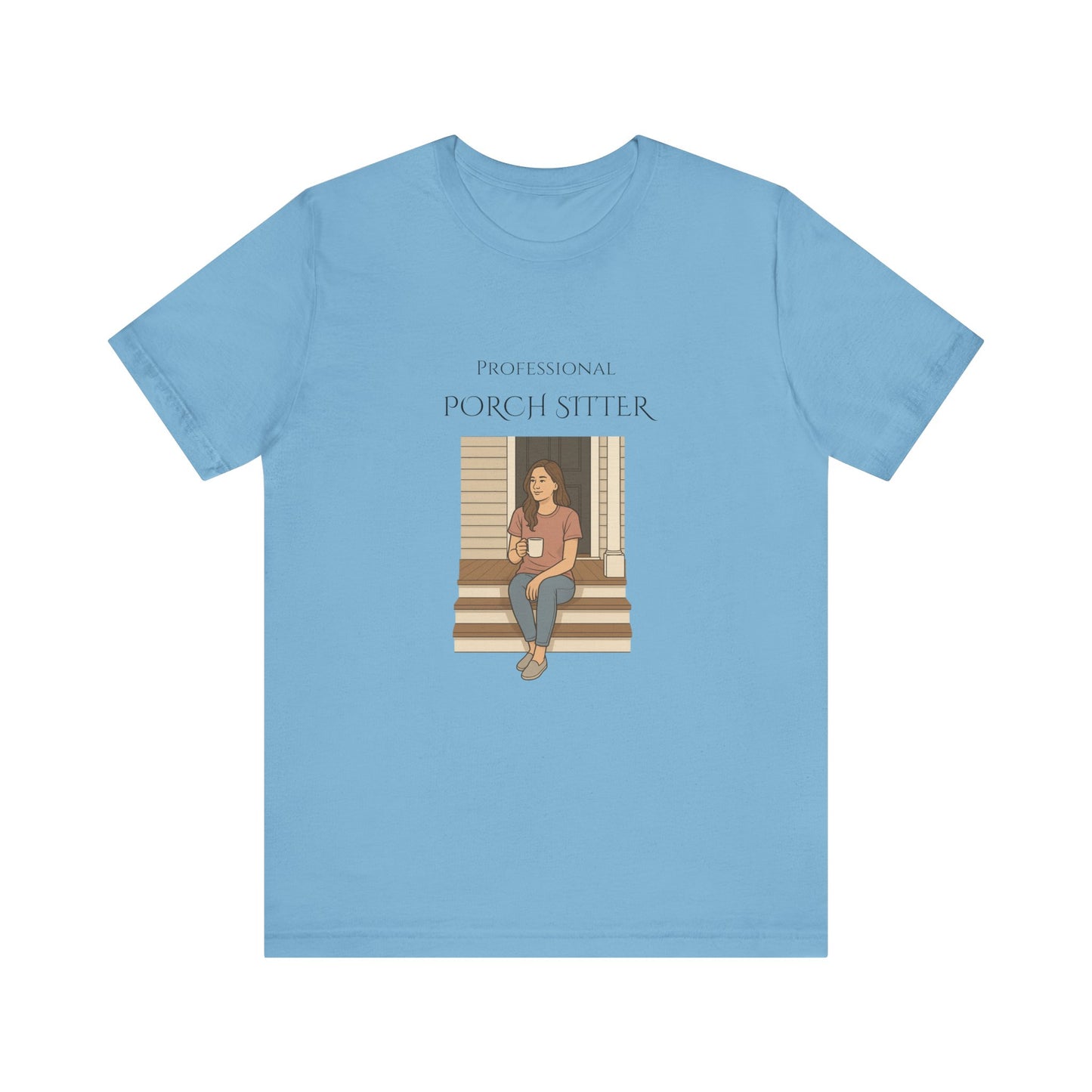 Professional Porch Sitter Tee, Cute Graphic Shirt, Relaxation Gift