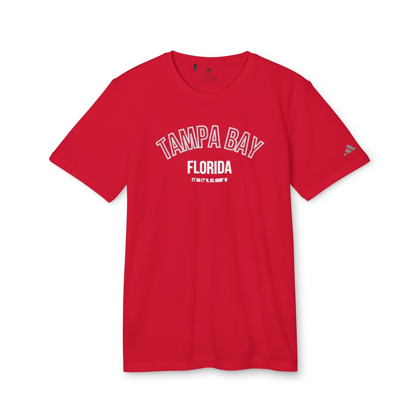 Tampa Bay Florida adidas Sport T-Shirt, Unisex Workout Tee, SPF 50 Protection