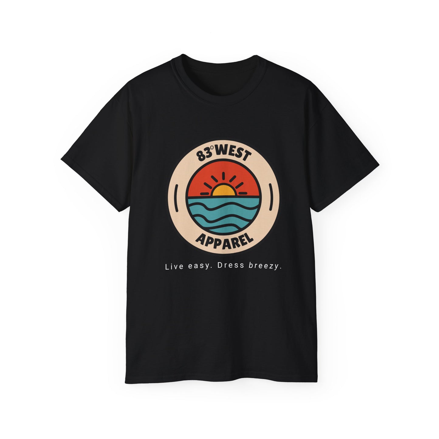 83 West Unisex Ultra Cotton Tee - "Live Easy, Dress Breezy" Retro Style T-Shirt
