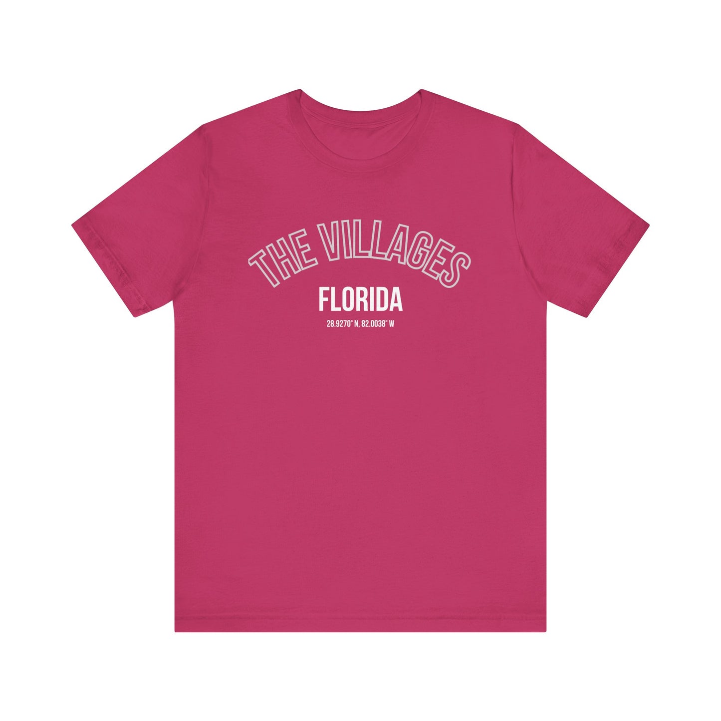 The Villages Florida Unisex Short Sleeve Tee - Trendy Orange T-Shirt