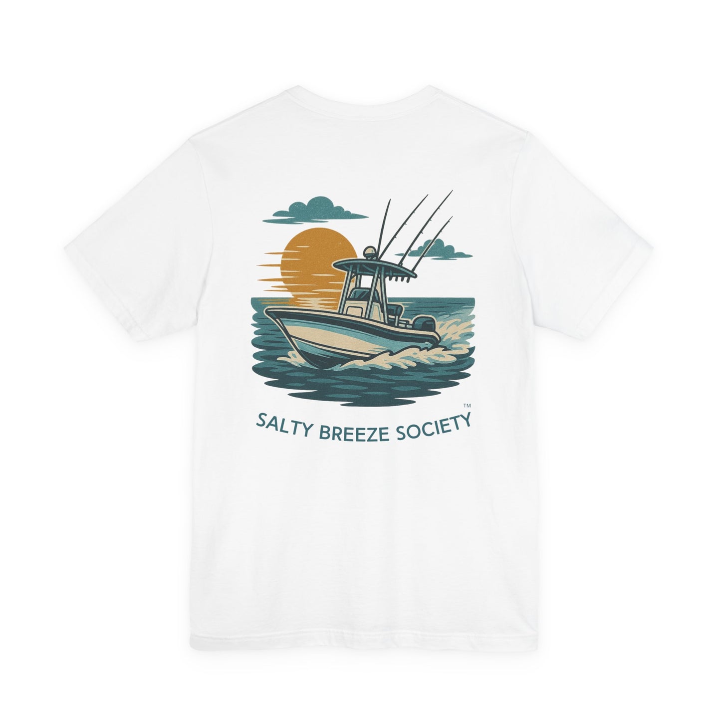 Salty Breeze Society Tee, Center Console Sunset T-Shirt, Summer Vibes Shirt