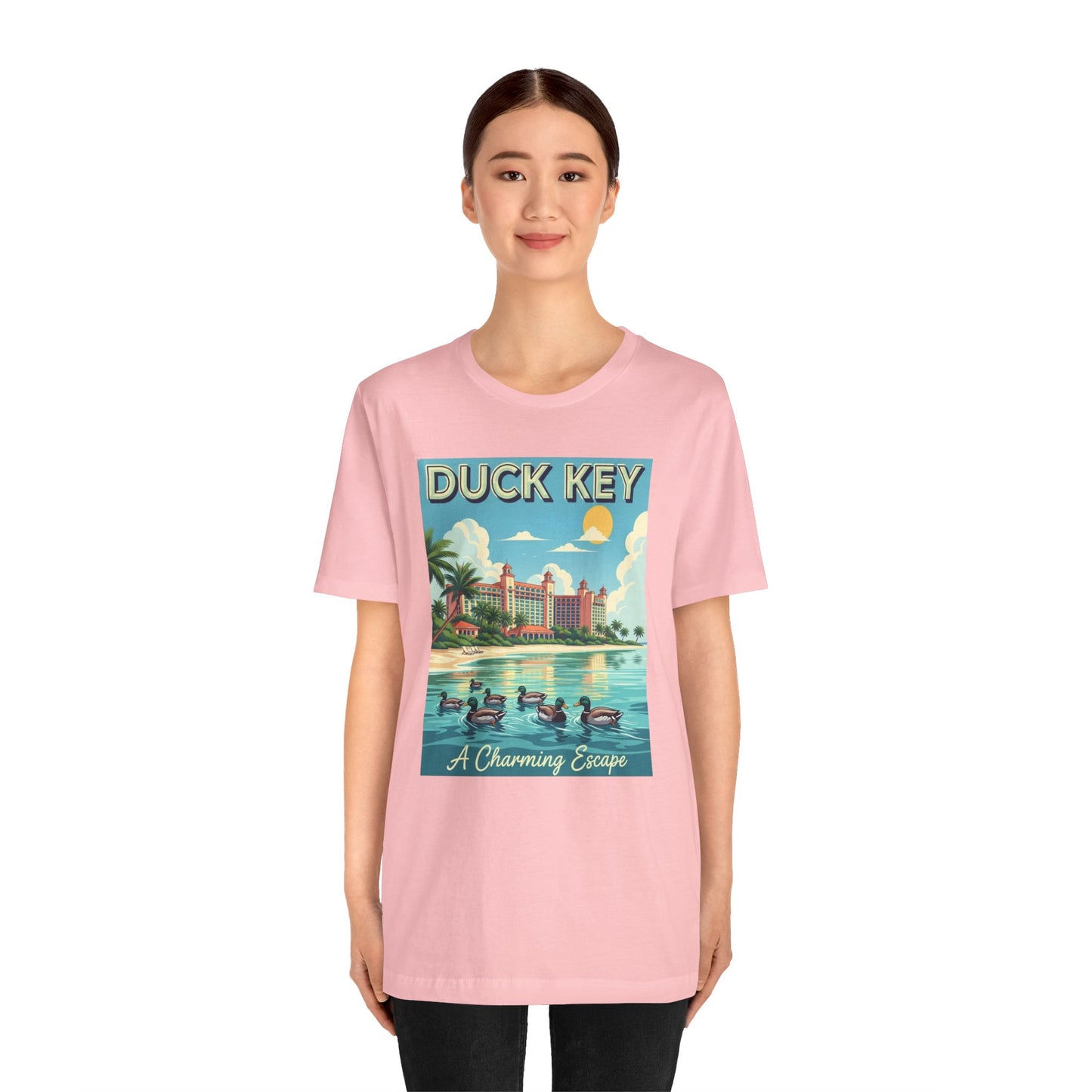 FLORIDA KEYS COLLECTION Vintage Duck Key Escape Tee, Relaxed Summer Vibe Shirt, Travel Themed Unisex Tee
