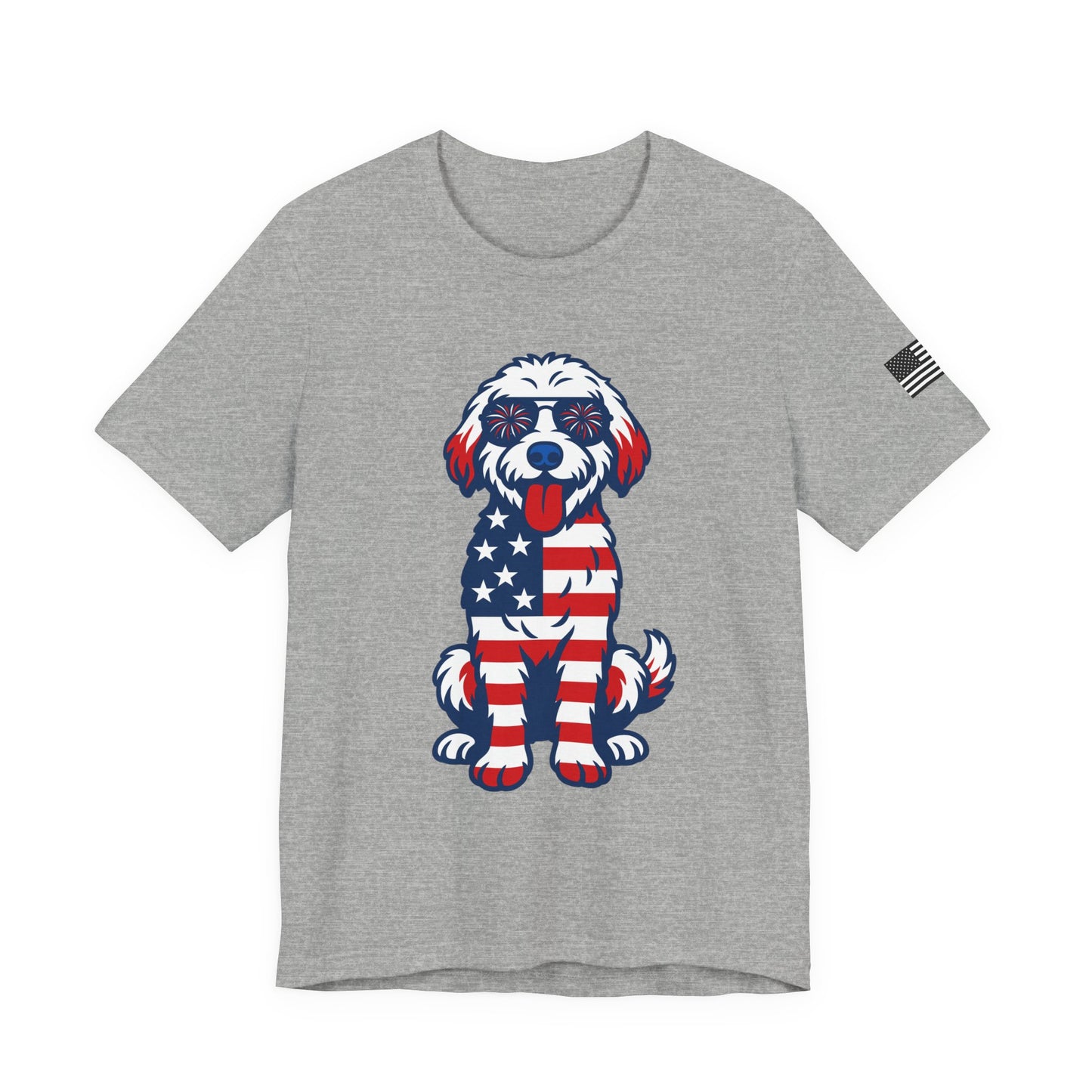 Patriotic Goldendoodle Dog Tee, Unisex T-Shirt, Americana Dog Shirt