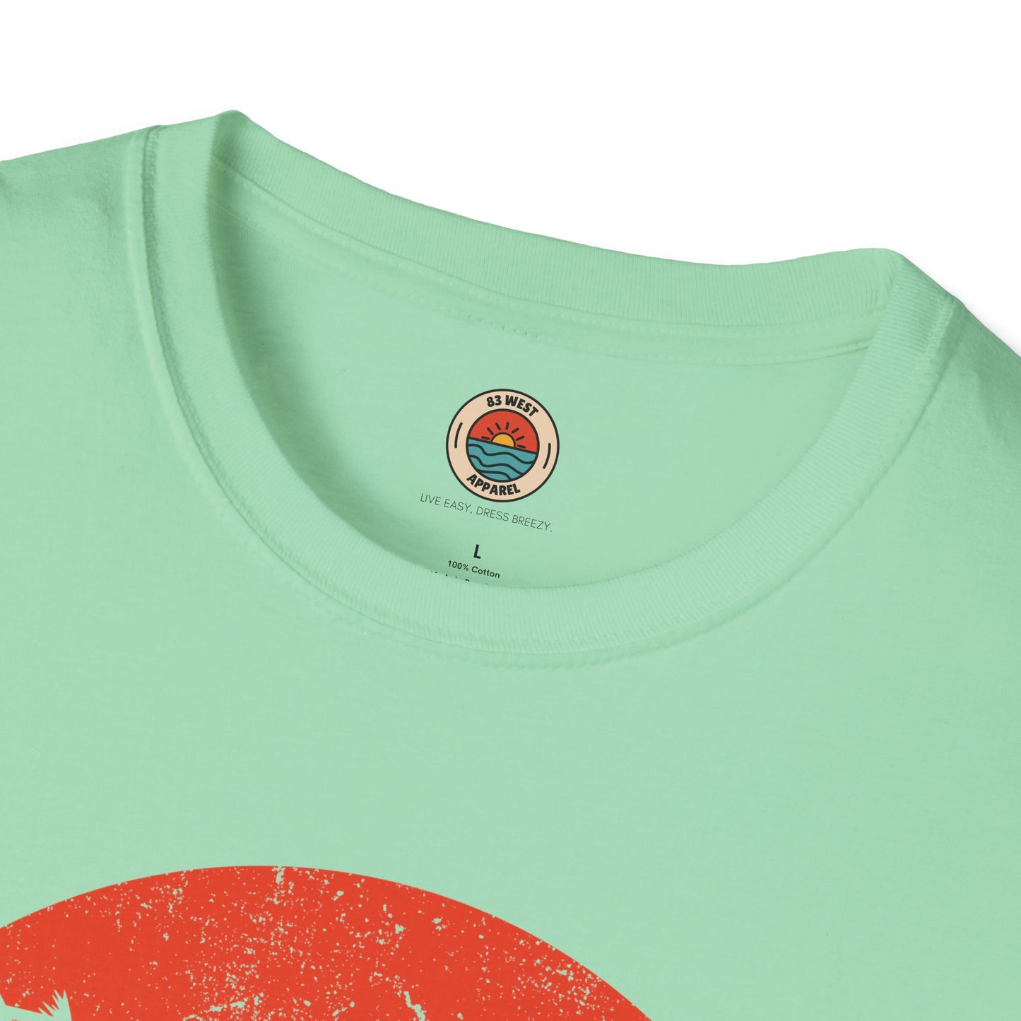 Clearwater Beach Unisex Softstyle T-Shirt - Vintage Sunset Design