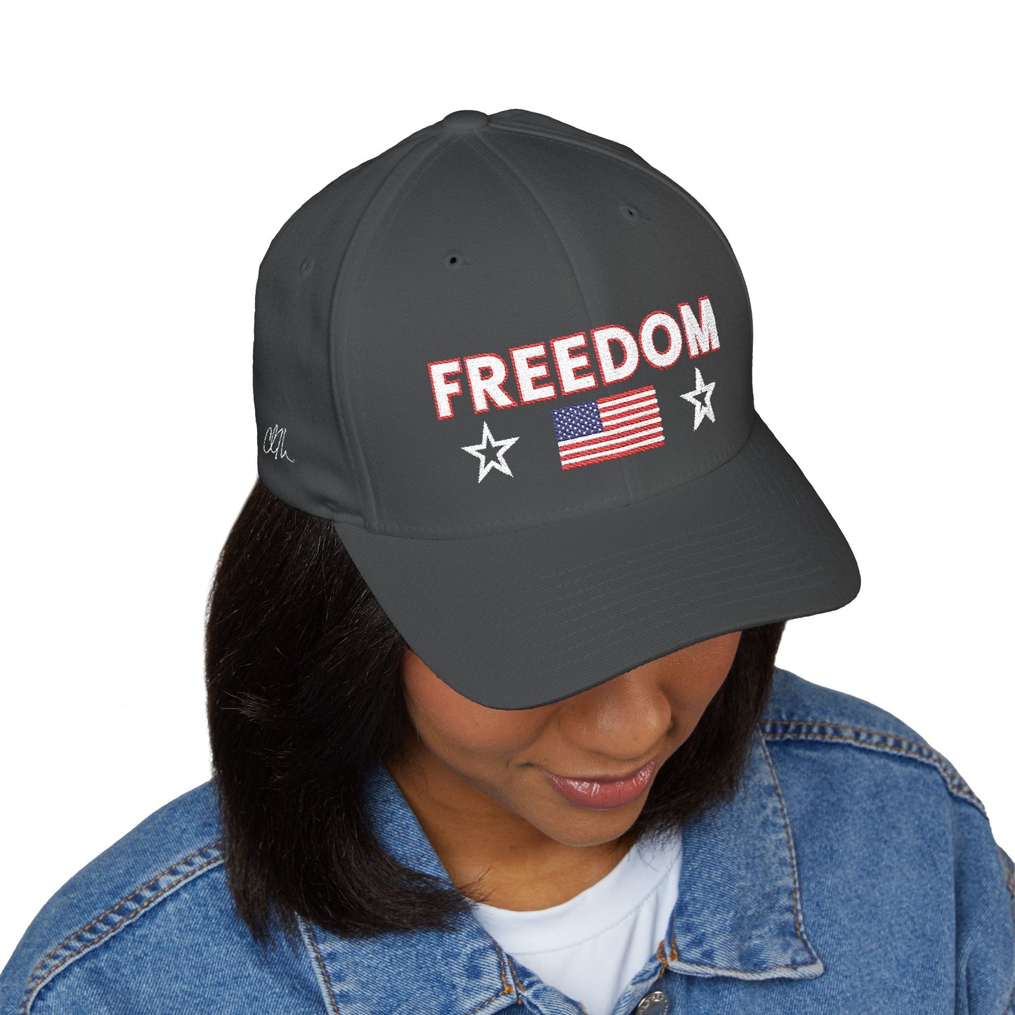 Patriotic Embroidered Cap | Freedom Isn't Free Hat, CK Signature