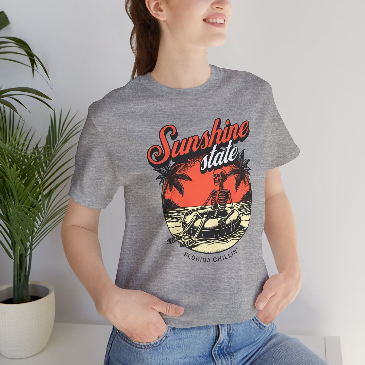Sunshine State Tee, Florida Chillin' Vintage Shirt, Summer Casual Wear, Beach Vacation Top, Unisex Graphic T-Shirt