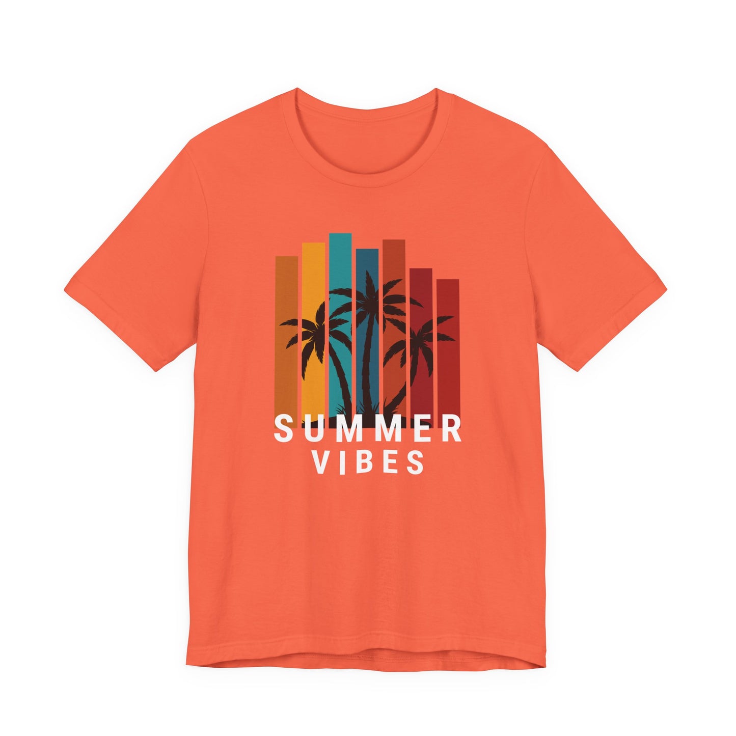 Summer Vibes Unisex Jersey Tee with Palm Design