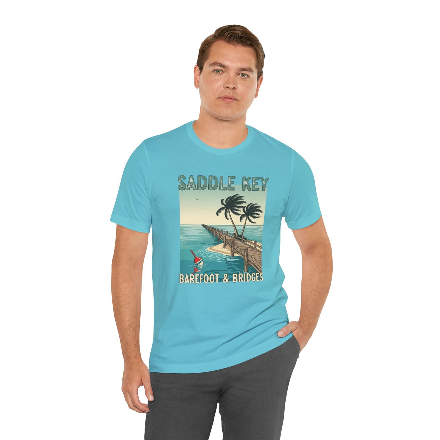 FLORIDA KEYS COLLECTION Retro Saddle Key Tee - Unisex Short Sleeve Shirt