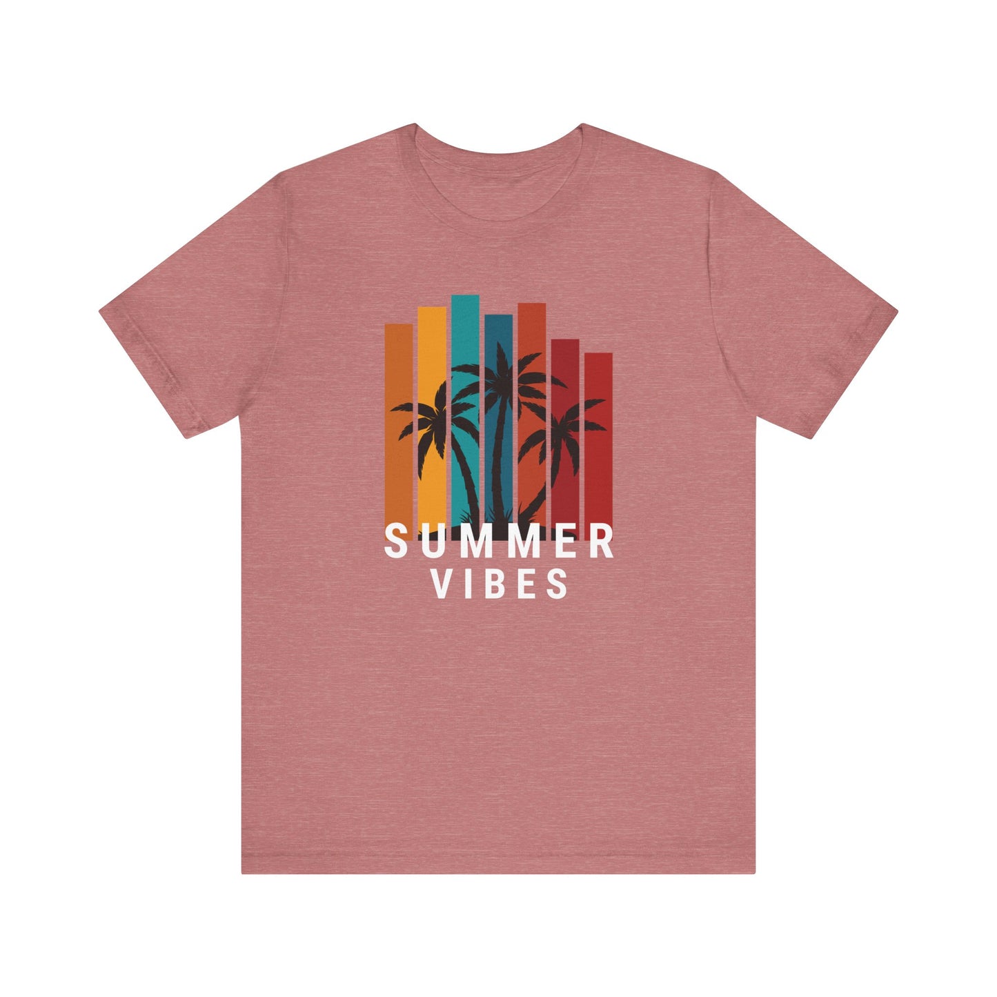 Summer Vibes Unisex Jersey Tee with Palm Design