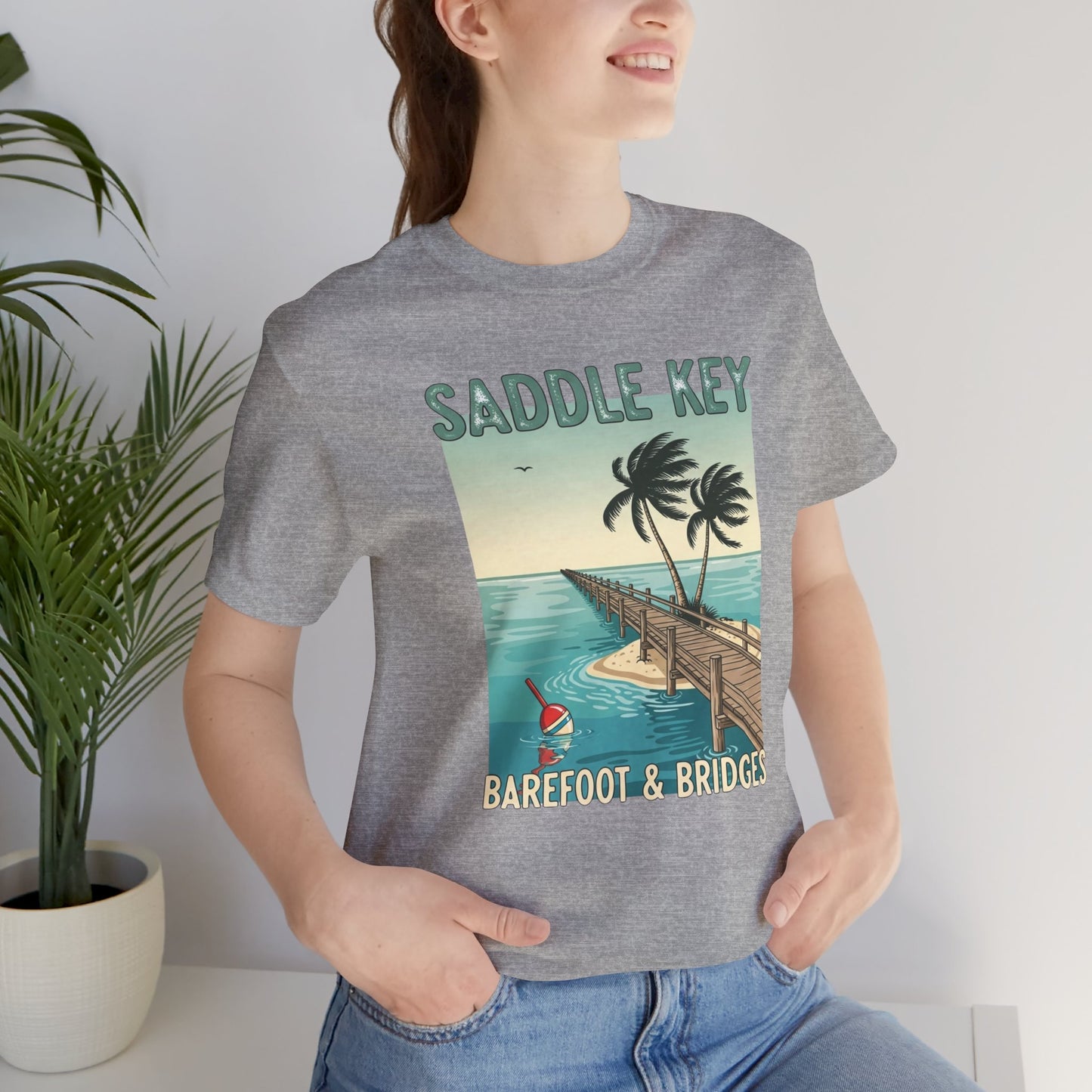 FLORIDA KEYS COLLECTION Retro Saddle Key Tee - Unisex Short Sleeve Shirt