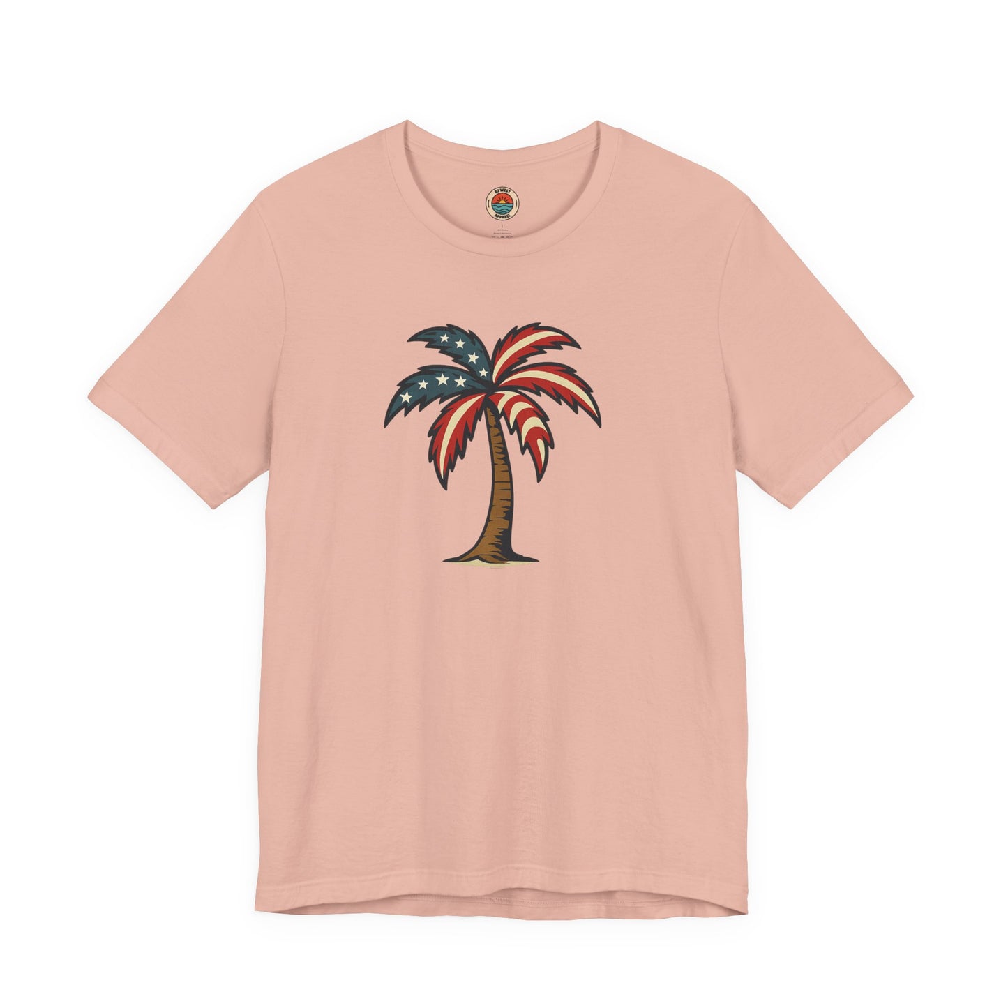 Patriotic Palm Tree Tee, Summer Shirt, Unisex Graphic Tee