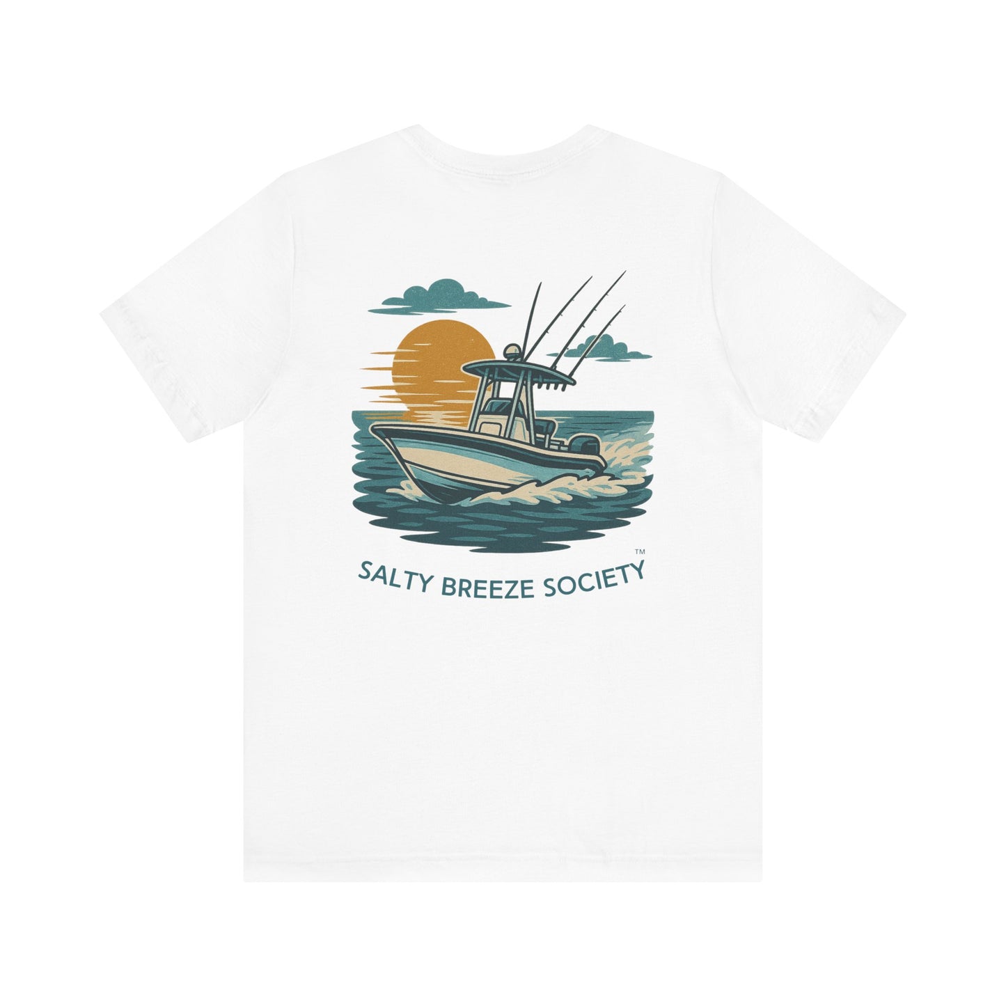 Salty Breeze Society Tee, Center Console Sunset T-Shirt, Summer Vibes Shirt