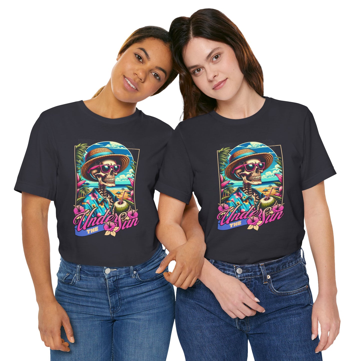 Under The Sun Graphic Tee, Fun Summer Shirt, Vacation Apparel, Skull Design Tee, Unique Gift for Beach Lovers