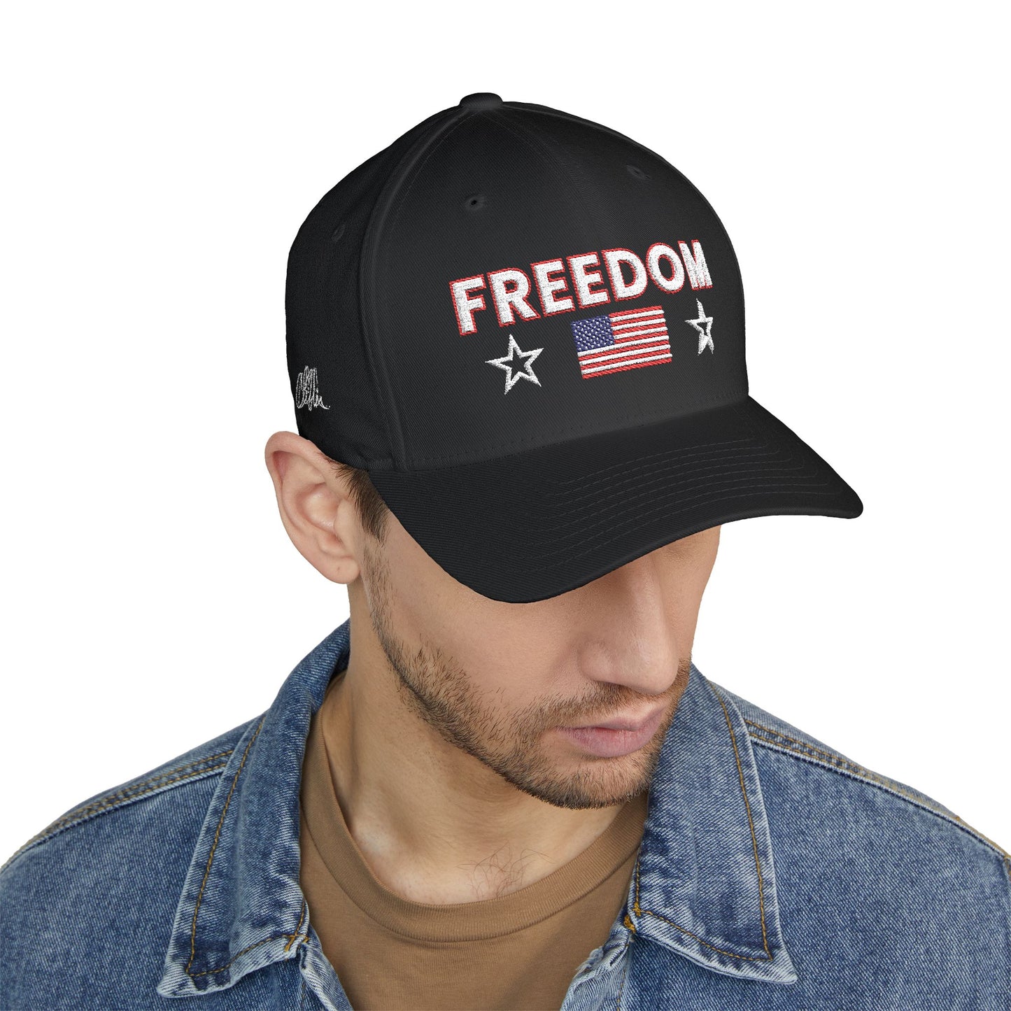 Patriotic Embroidered Cap | Freedom Isn't Free Hat, CK Signature