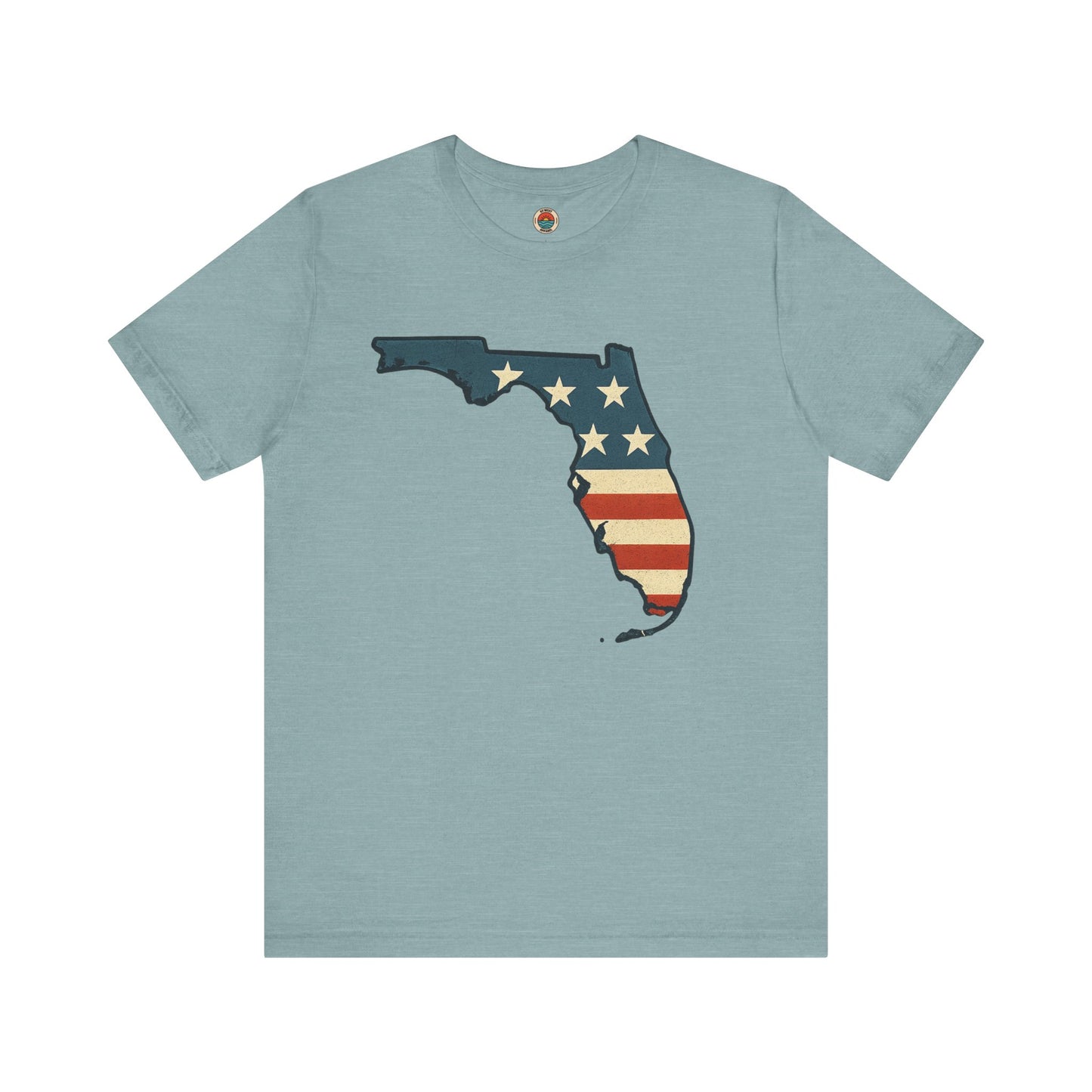 Florida Flag Graphic Tee | Unisex Jersey Short Sleeve Shirt | Patriotic Apparel