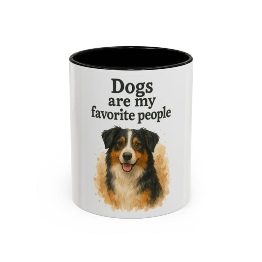 Dog Lovers Colorful Mug - "Dogs are my favorite people" - 11oz