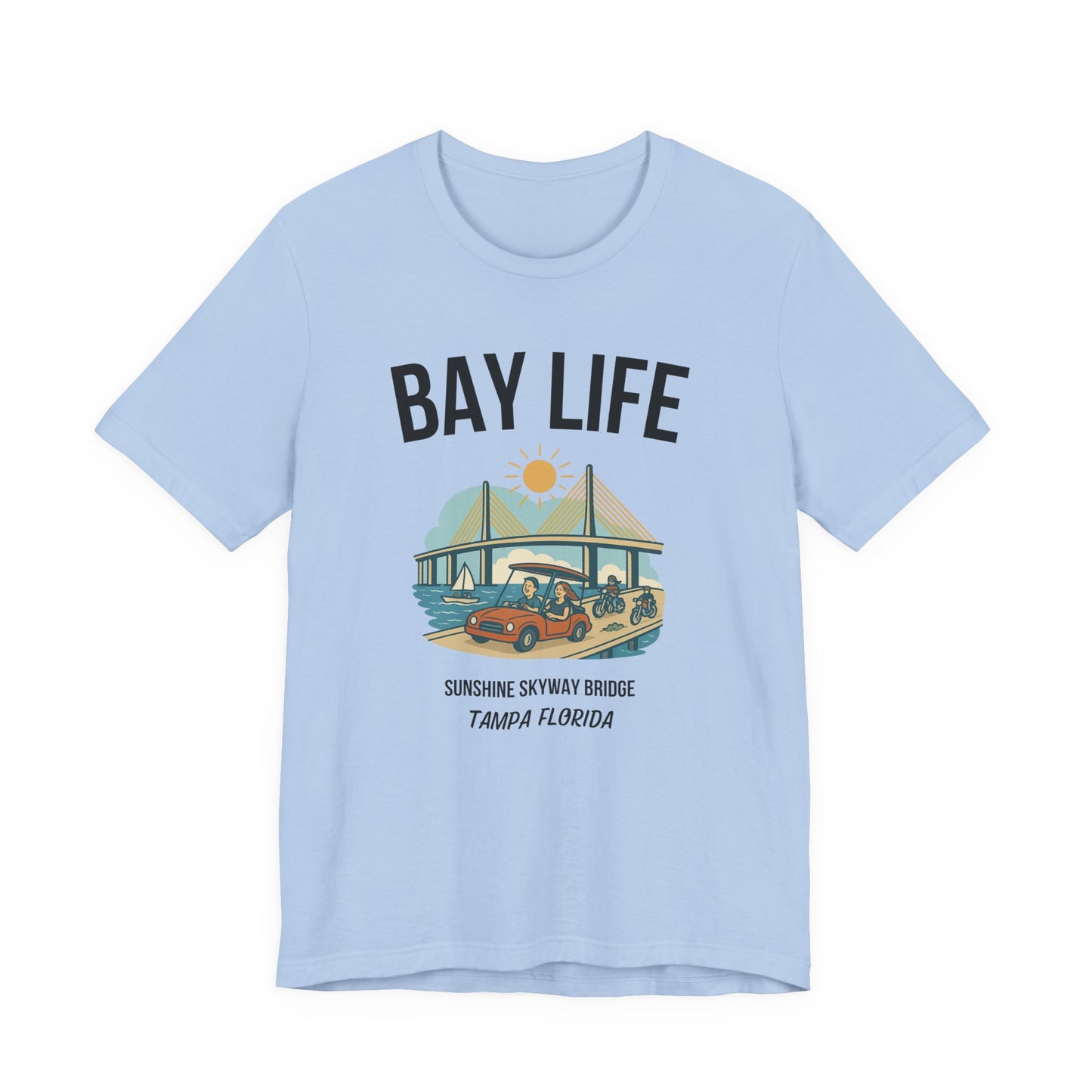 Bay Life Short Sleeve Tee, Ocean Vibes T-Shirt, Summer Shirt, Beach Lover's Top