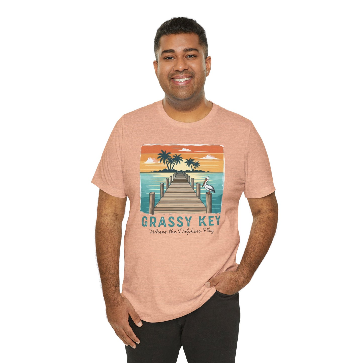 FLORIDA KEYS COLLECTION Grassy Key Tropical Tee - Unisex Jersey Short Sleeve Tee