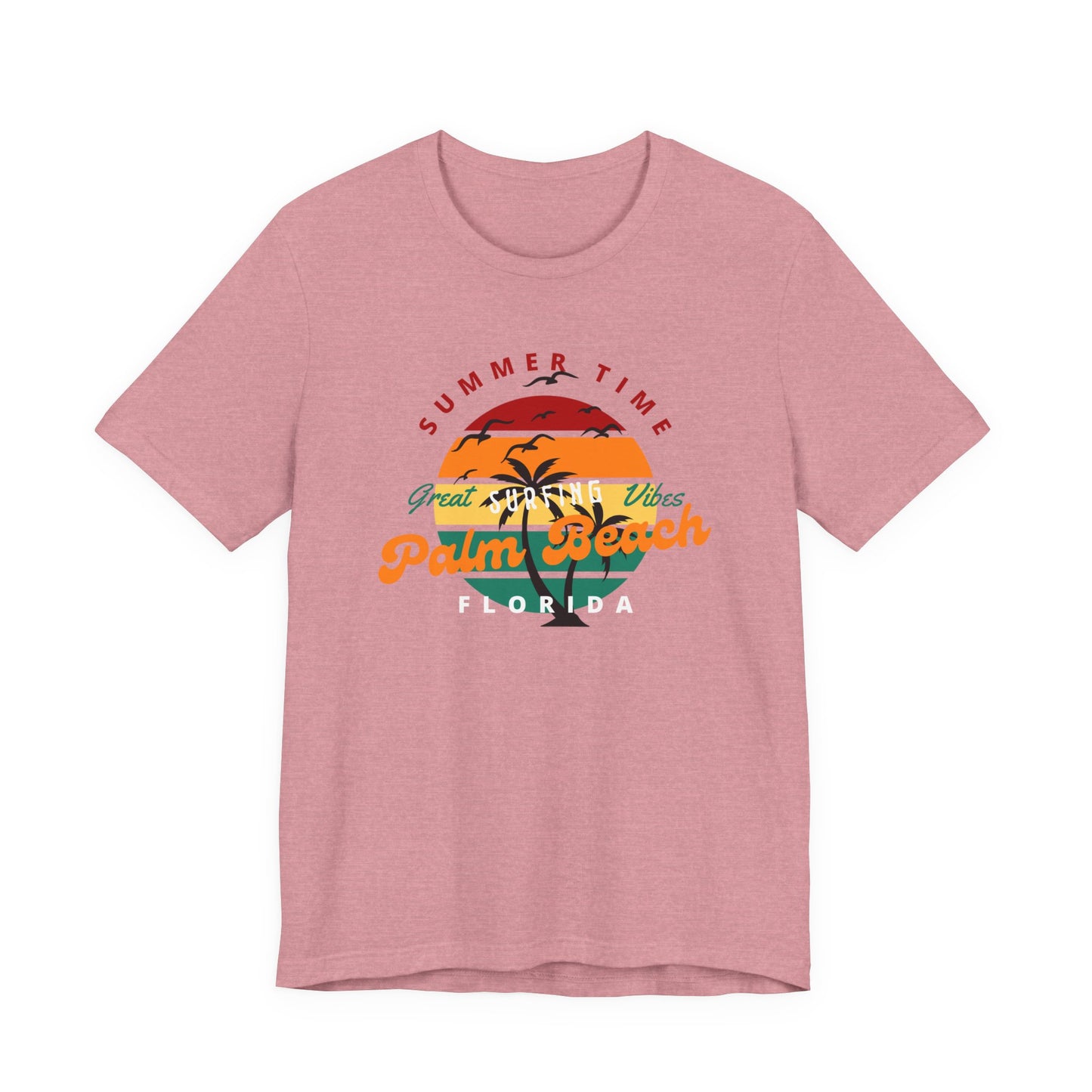Summer Vibe Palm Beach Tee - Unisex Jersey Short Sleeve T-Shirt