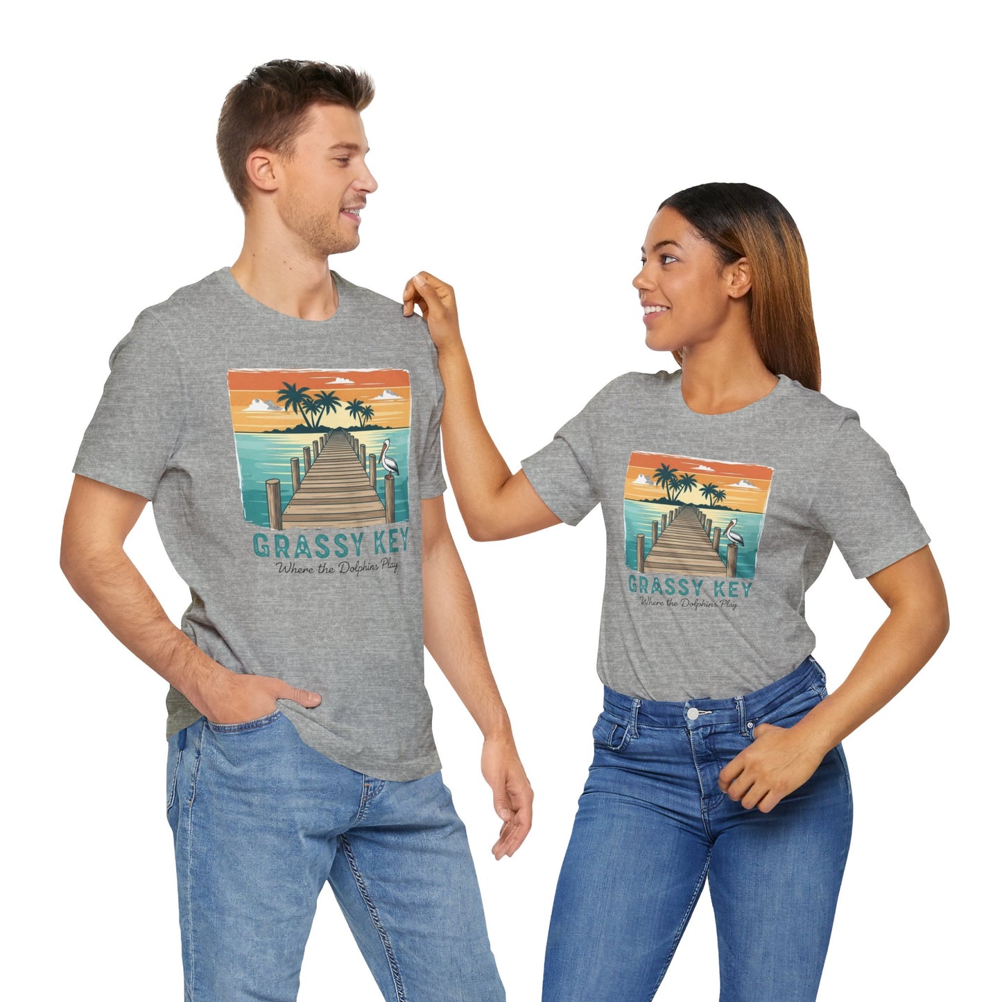 FLORIDA KEYS COLLECTION Grassy Key Tropical Tee - Unisex Jersey Short Sleeve Tee