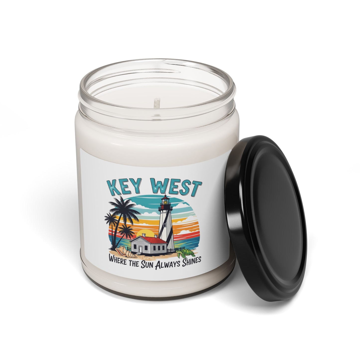 Key West Scented Soy Candle - Relaxing Home Decor, Beach Themed Gift, Aromatherapy Candle, Perfect for Parties