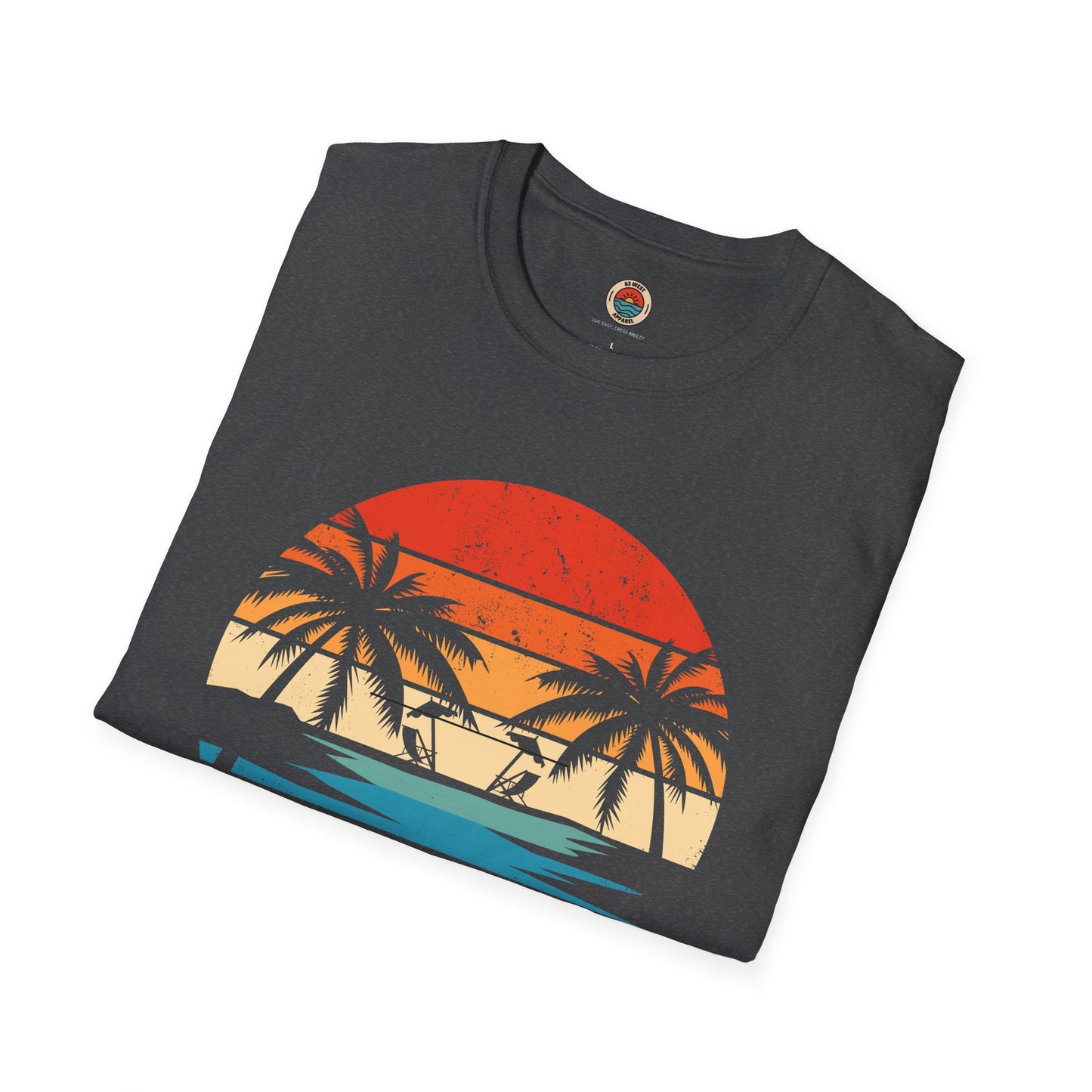 Clearwater Beach Unisex Softstyle T-Shirt - Vintage Sunset Design