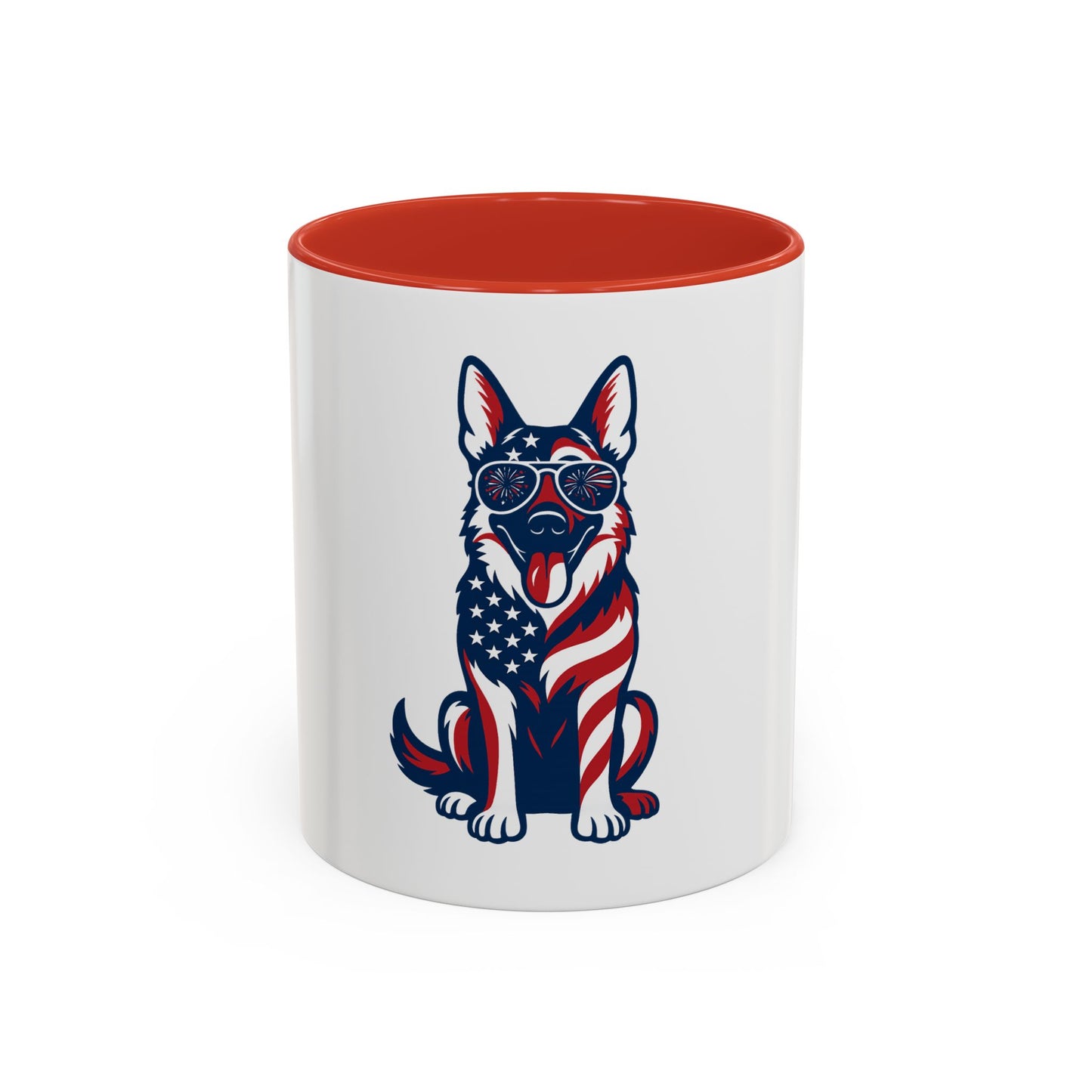 Patriotic German Shepherd Dog Coffee Mug | 11oz & 15oz | Perfect for Dog Lovers