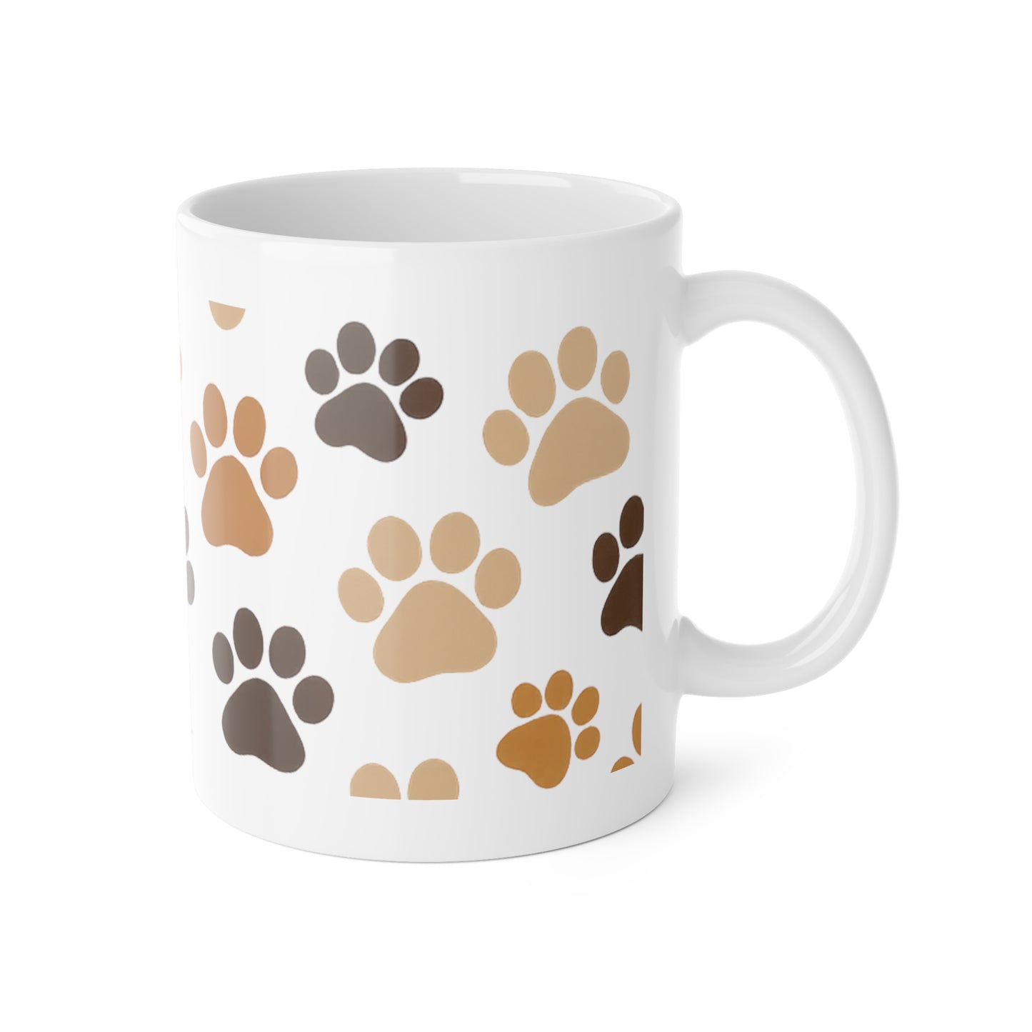 Paw Print Ceramic Mug - 11oz Cute Dog Lover Coffee Cup