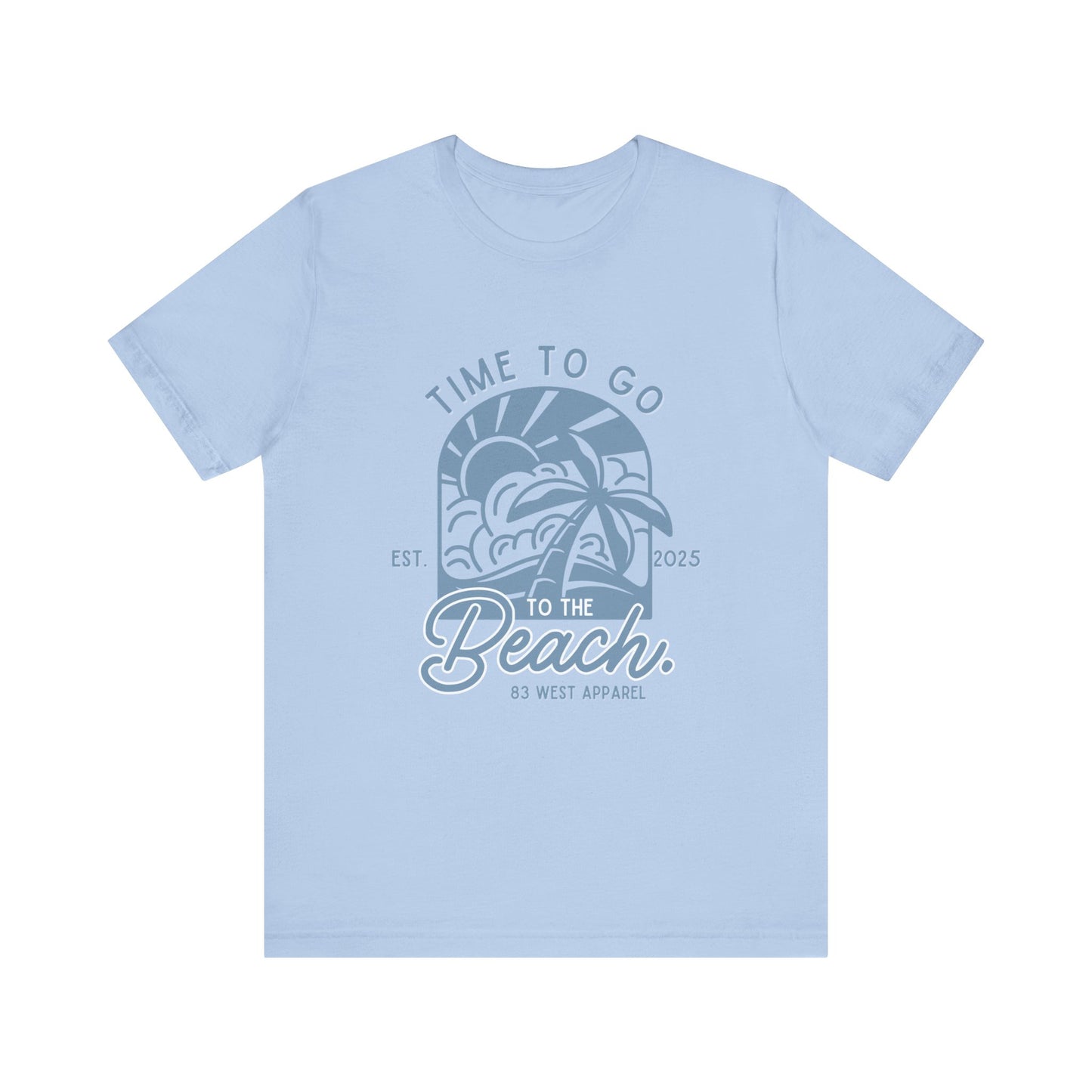 83 West Beach Vibes Unisex Jersey Tee - "Time to Go to the Beach"