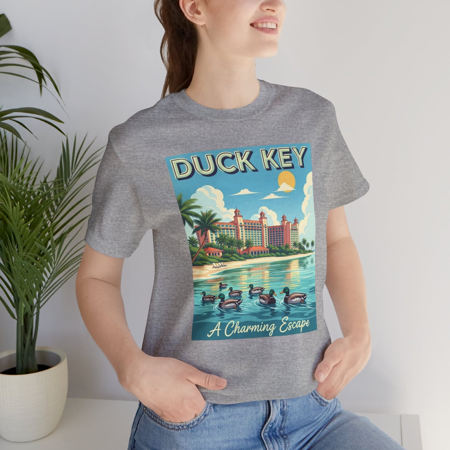 FLORIDA KEYS COLLECTION Vintage Duck Key Escape Tee, Relaxed Summer Vibe Shirt, Travel Themed Unisex Tee