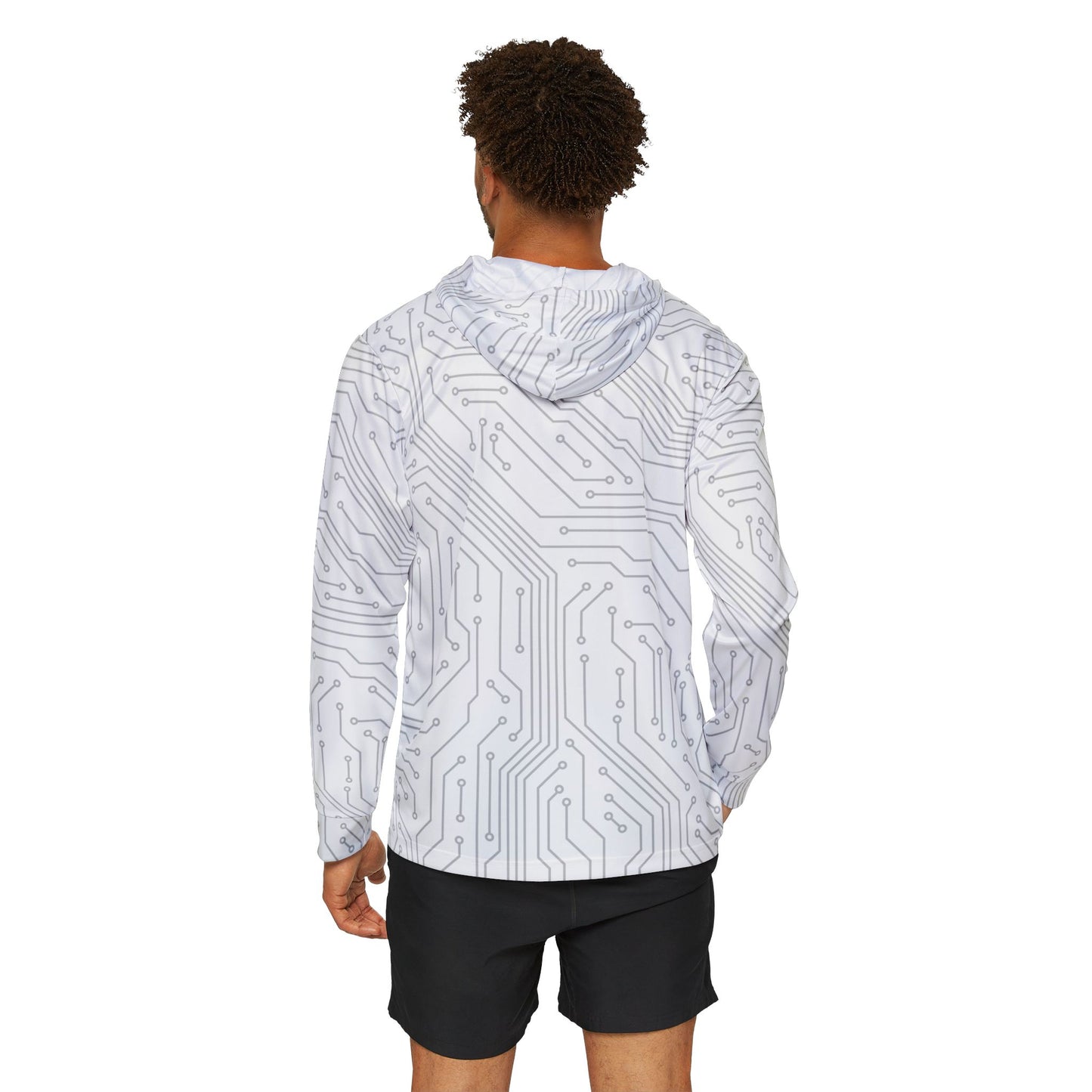 AMPED ELECTRICAL Bright Ideas Graphic Men's Tech-Inspired Warmup Hoodie