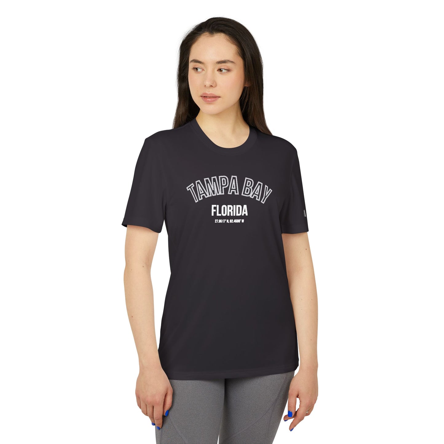 Tampa Bay Florida adidas Sport T-Shirt, Unisex Workout Tee, SPF 50 Protection