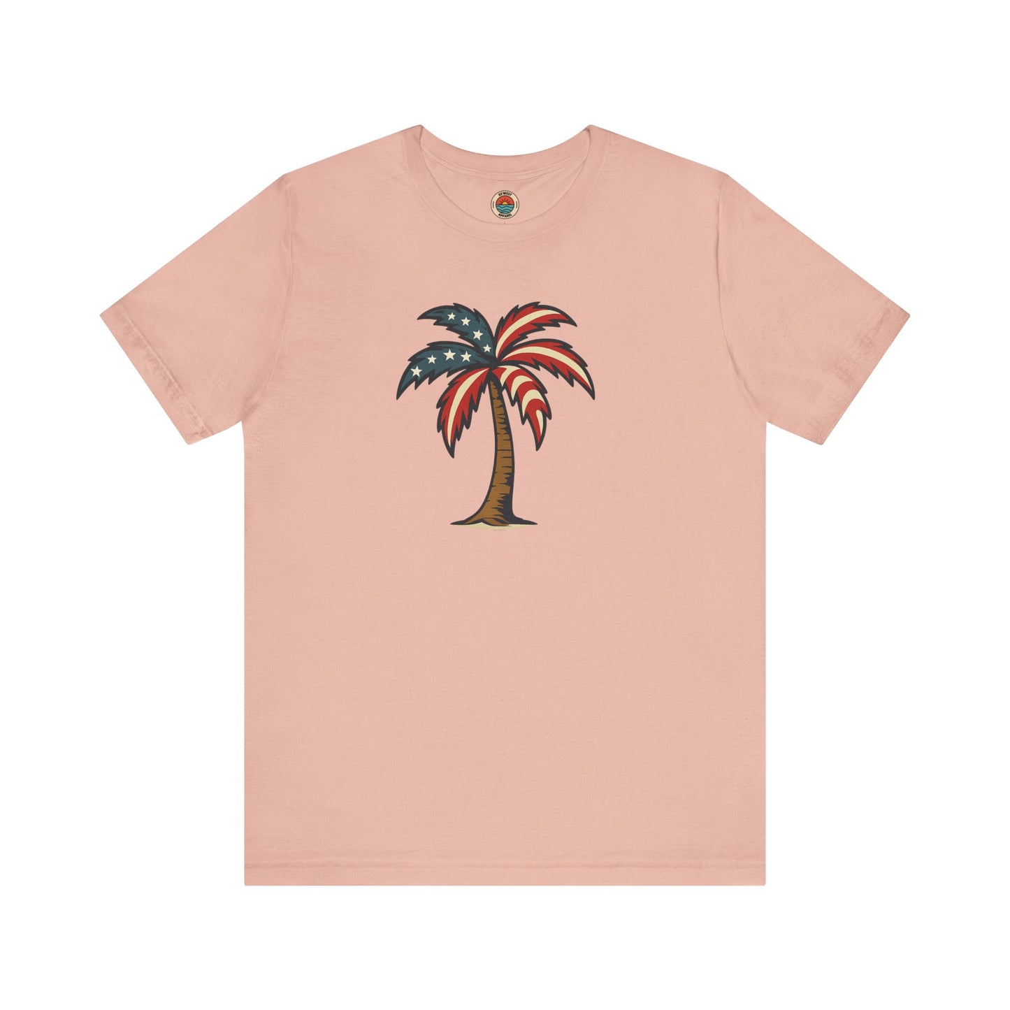 Patriotic Palm Tree Tee, Summer Shirt, Unisex Graphic Tee