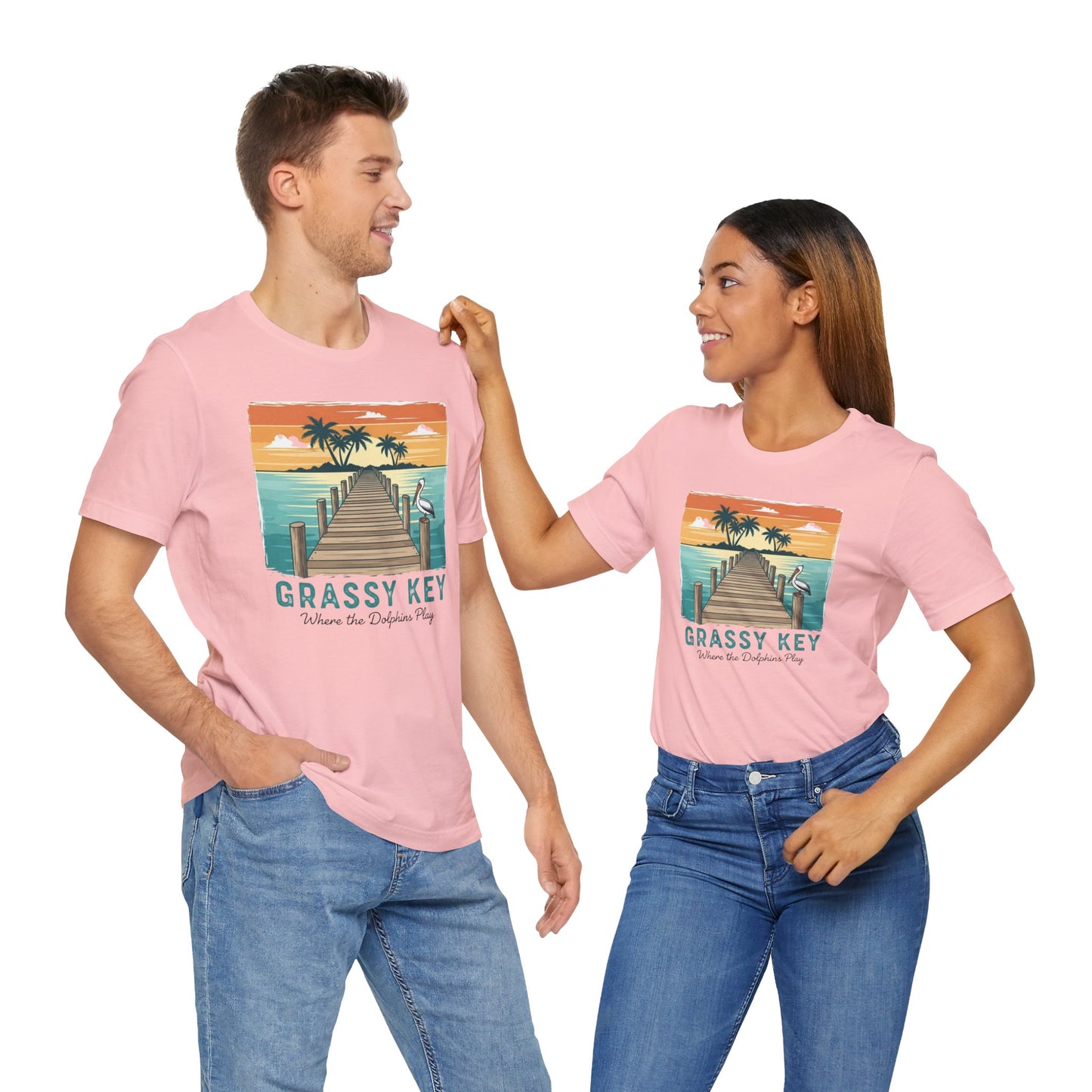FLORIDA KEYS COLLECTION Grassy Key Tropical Tee - Unisex Jersey Short Sleeve Tee