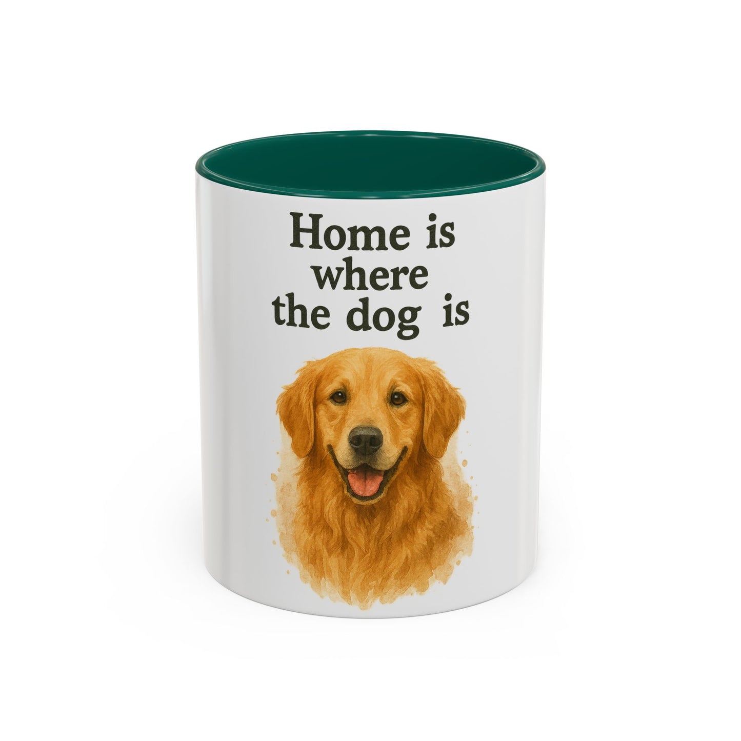 Home Is Where The Dog Is Mug – Colorful Pet Lover’s Coffee Cup (11oz, 15oz)