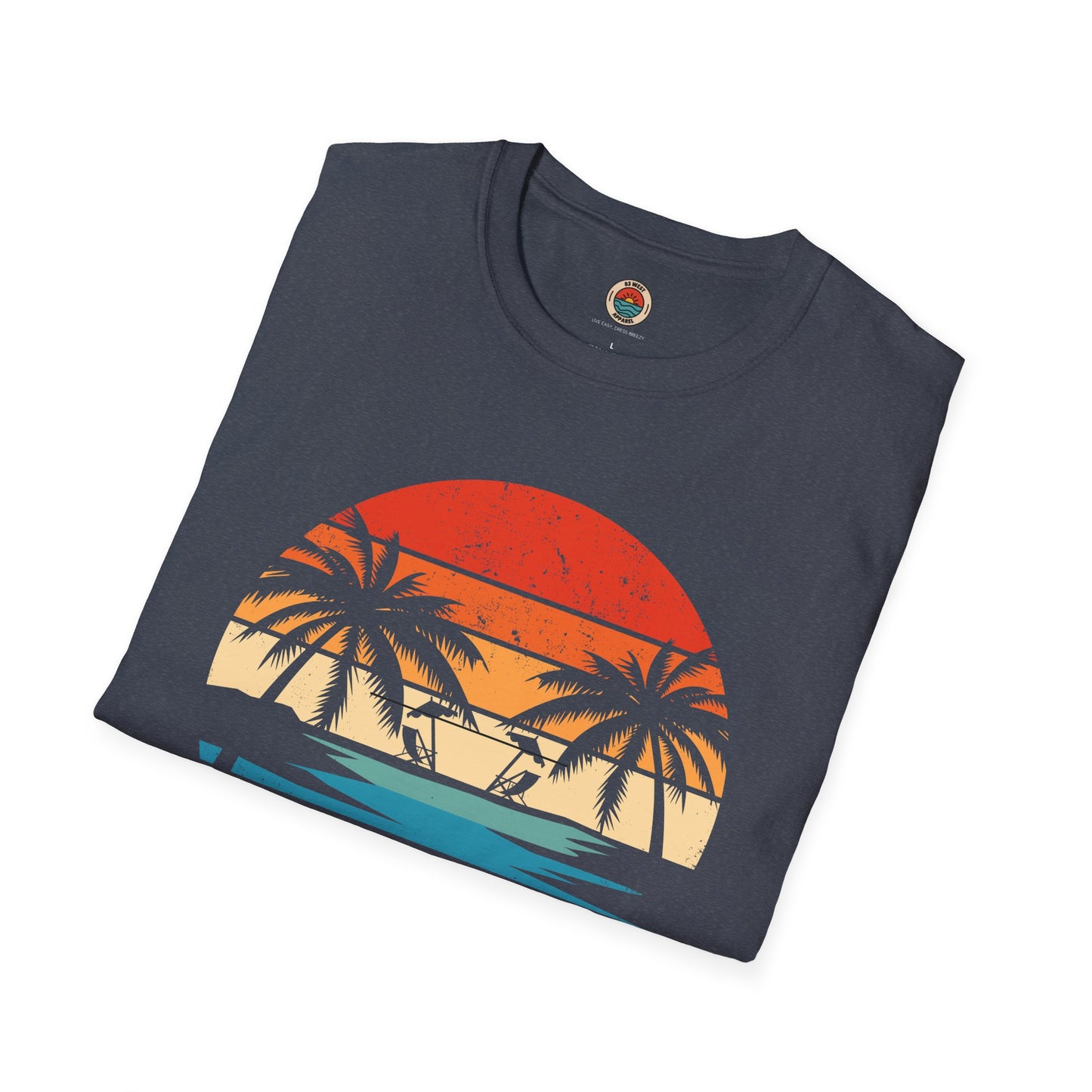 Clearwater Beach Unisex Softstyle T-Shirt - Vintage Sunset Design