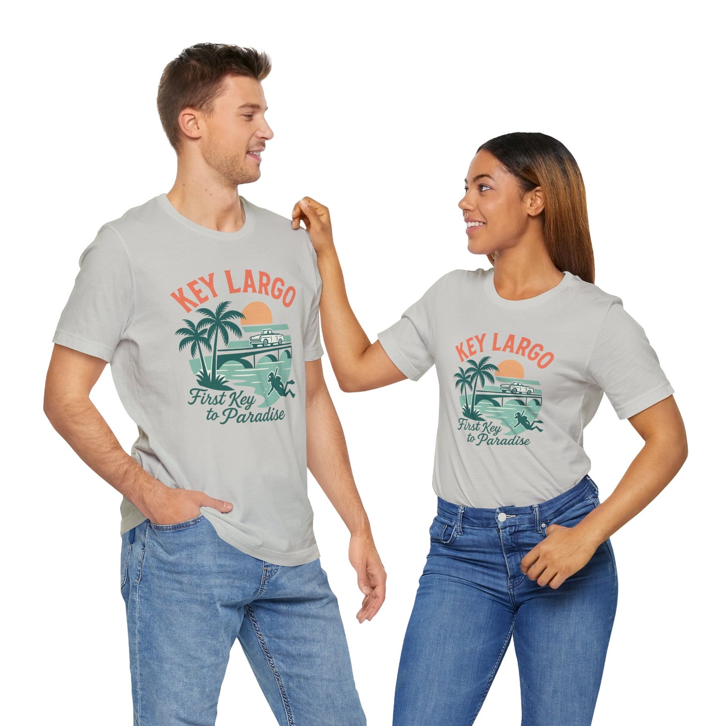 FLORIDA KEYS COLLECTION Key Largo Vintage Vibe Tee, Unisex Jersey Shirt