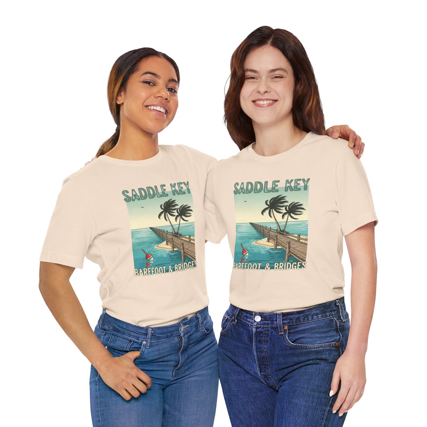 FLORIDA KEYS COLLECTION Retro Saddle Key Tee - Unisex Short Sleeve Shirt
