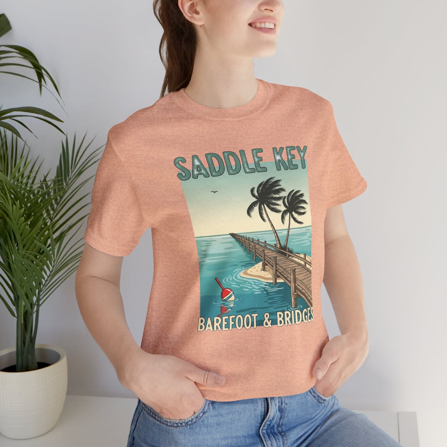 FLORIDA KEYS COLLECTION Retro Saddle Key Tee - Unisex Short Sleeve Shirt